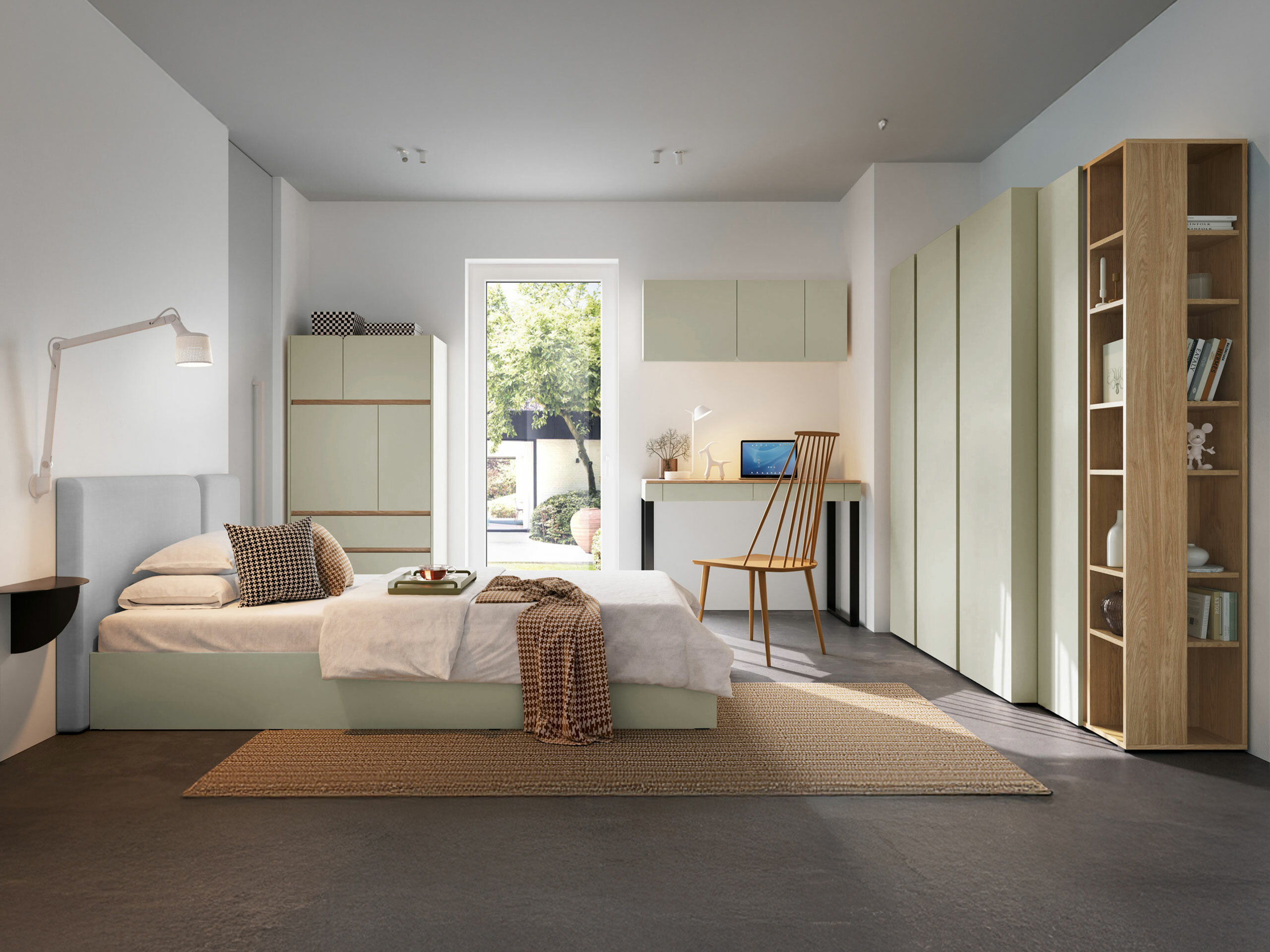 Schlafzimmer-Set Fiosono 113 (Eukalyptus + Eichenholzoptik)