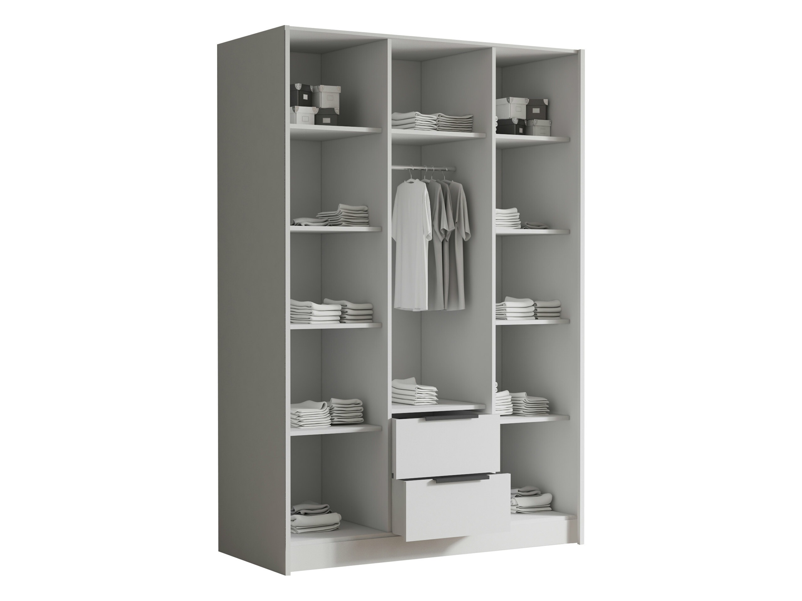 Kleiderschrank Closico Calvron I (Weiss)