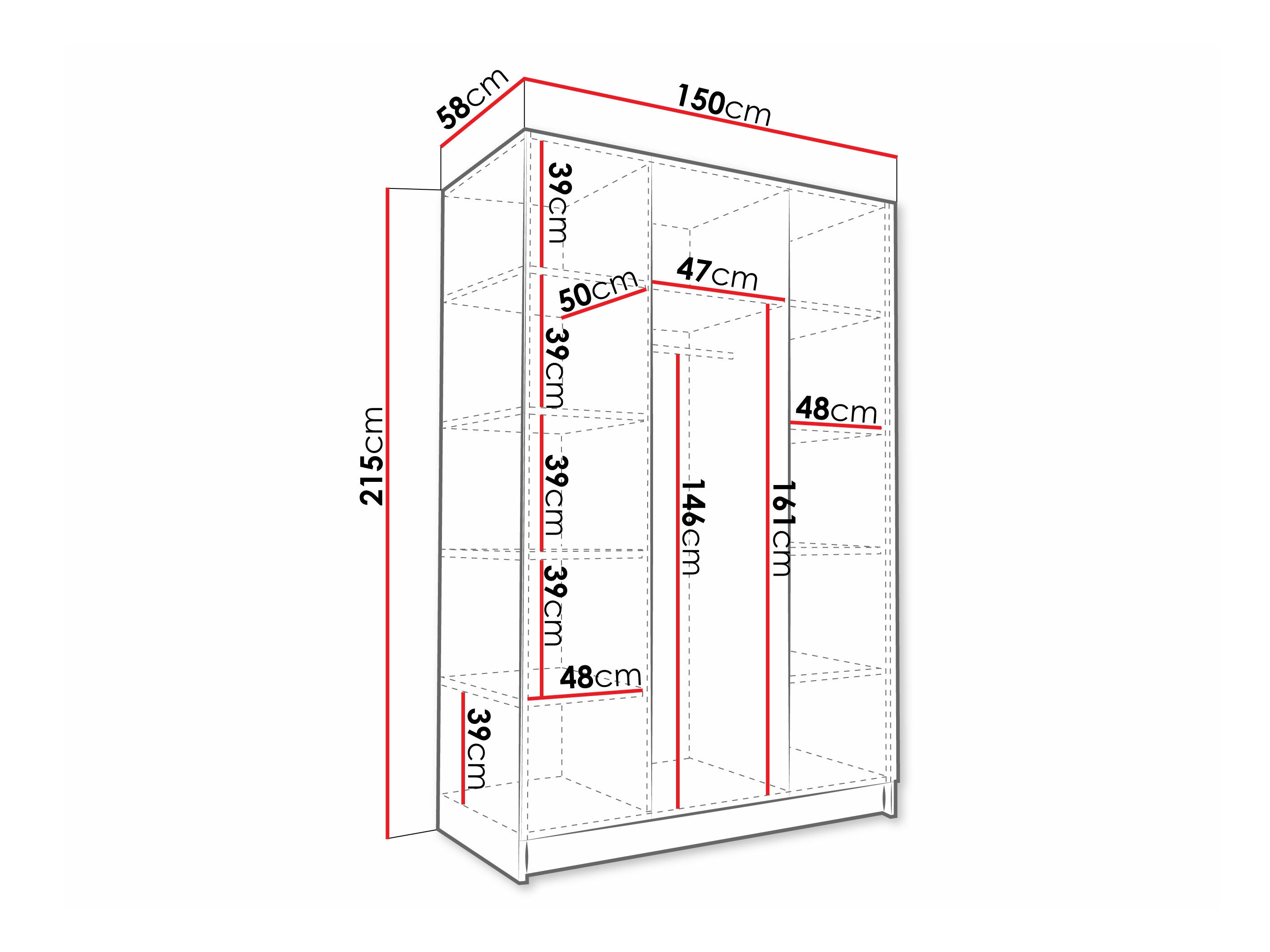 Kleiderschrank Closico Decoron I (Cremona-Eiche)