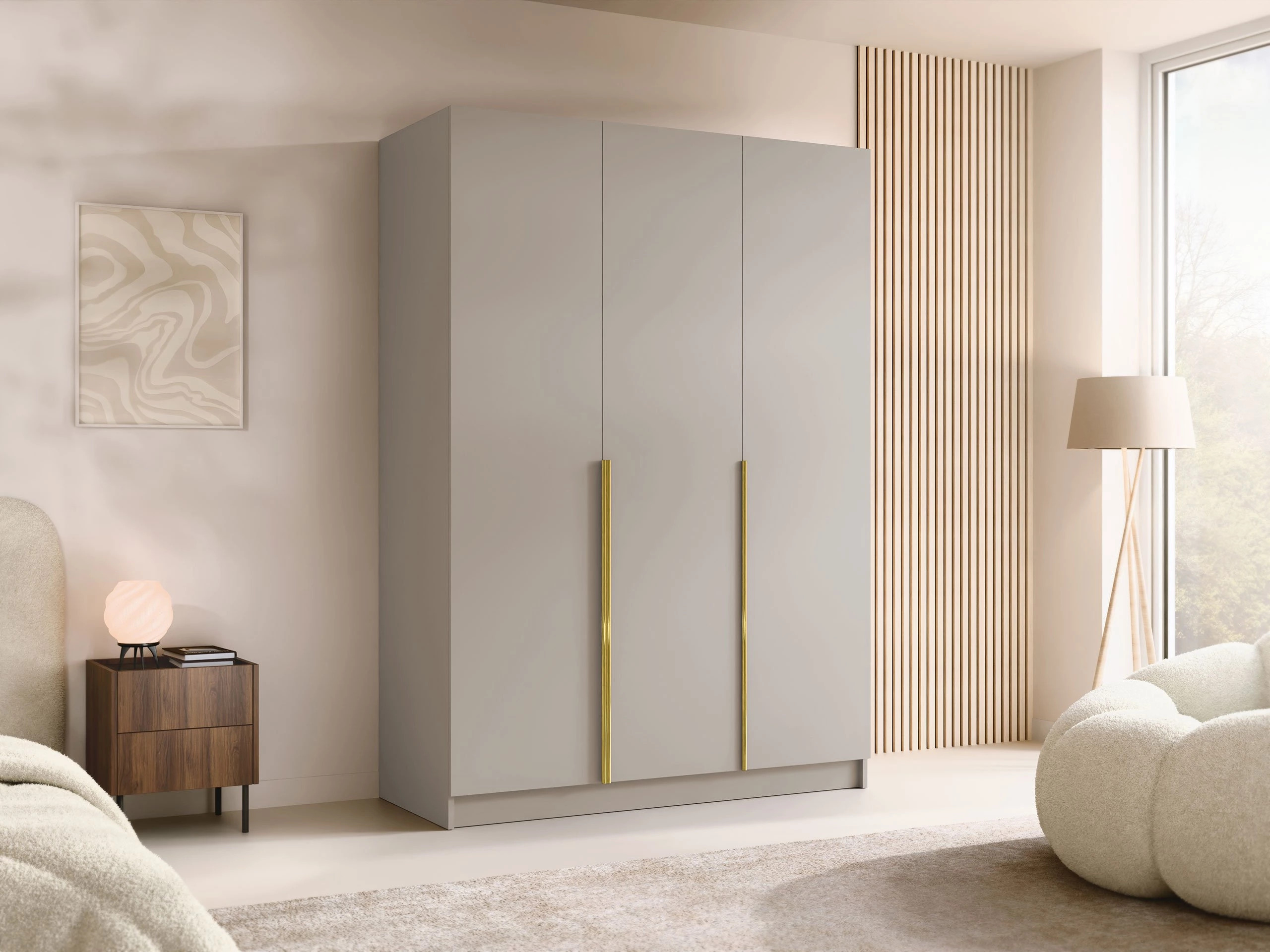 Kleiderschrank Closico Decoron I (Kaschmir + Gold)