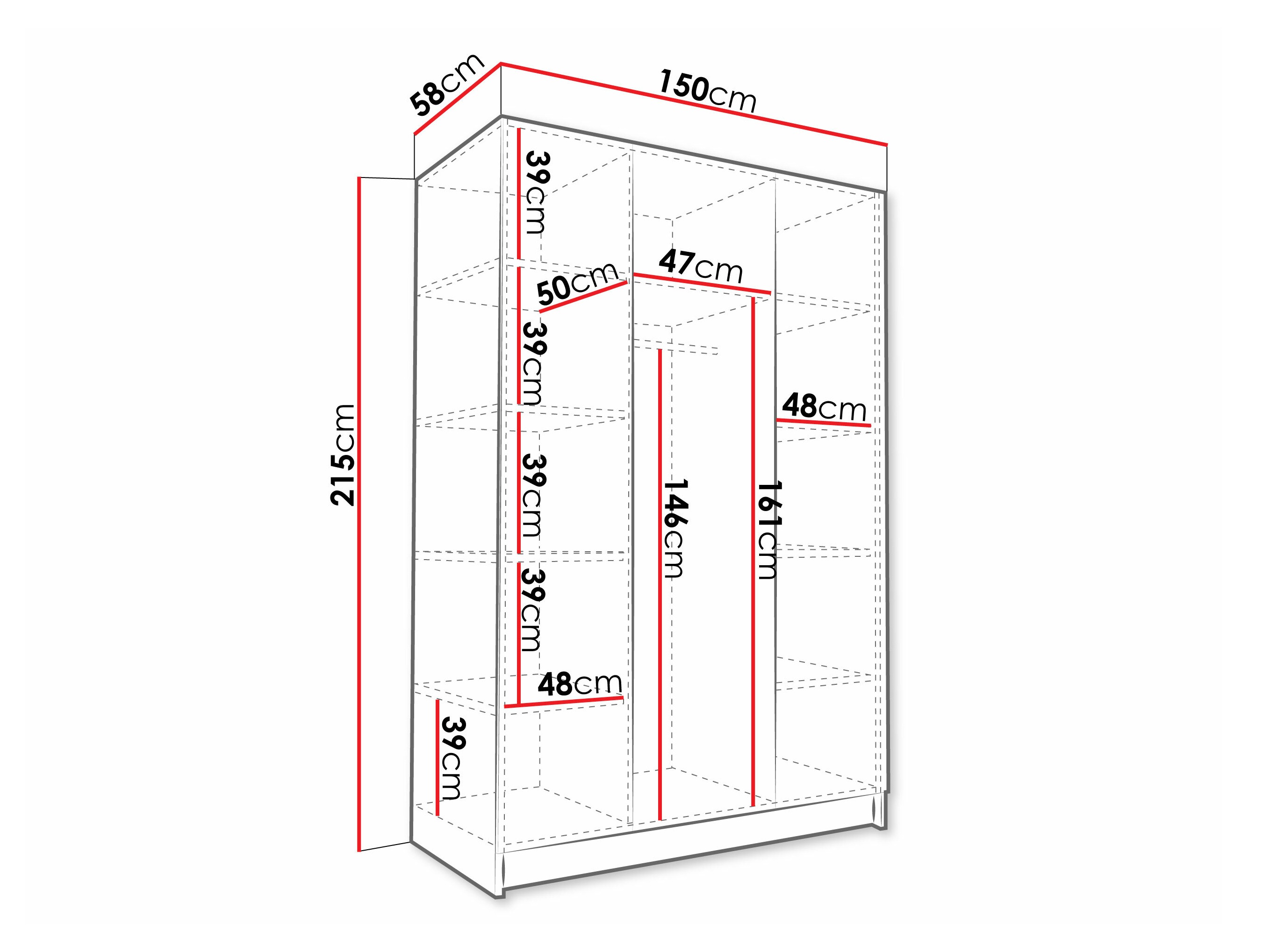 Kleiderschrank Closico Decoron II (Cremona-Eiche)