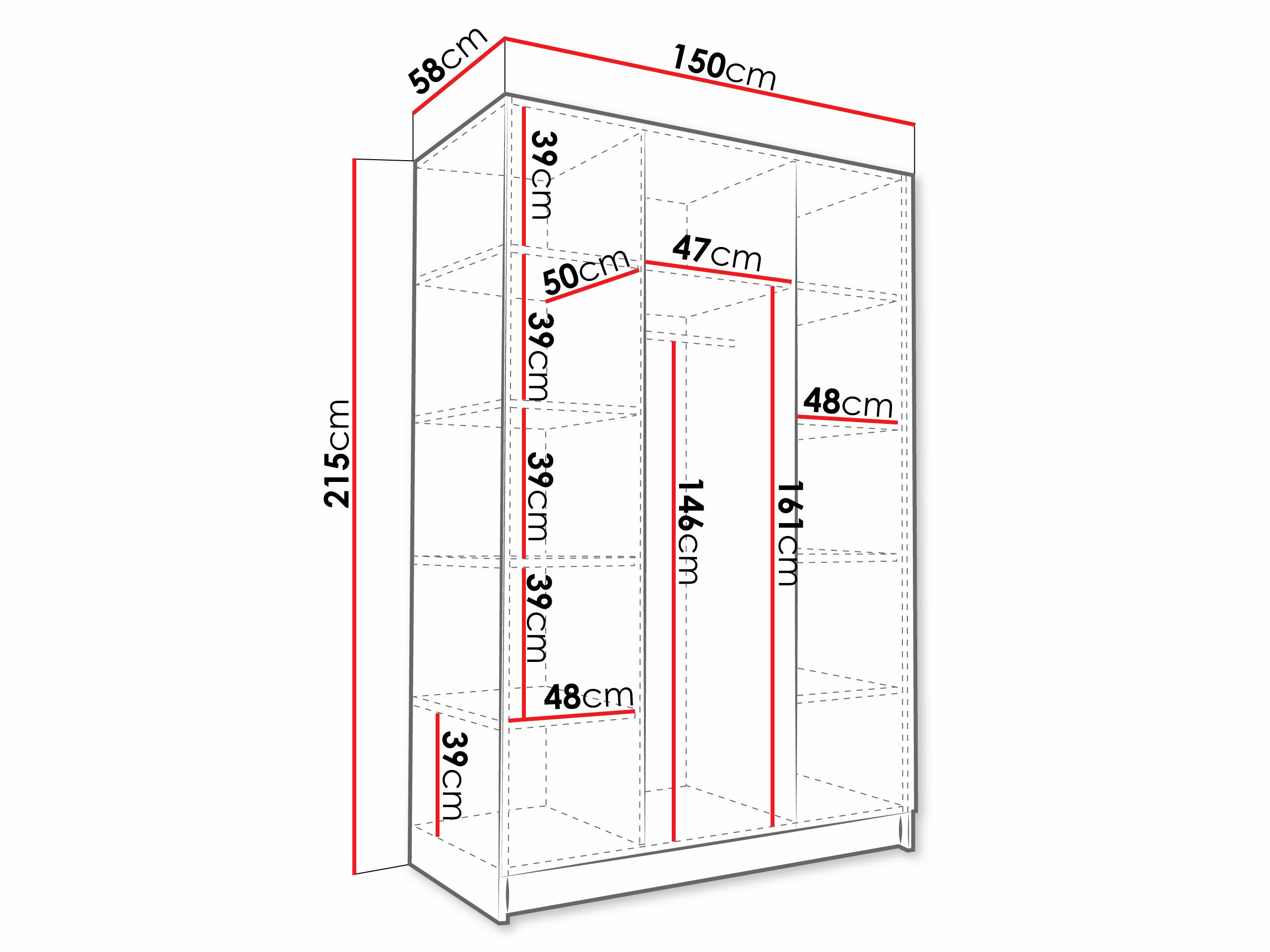 Kleiderschrank Closico Decoron III (Kaschmir)