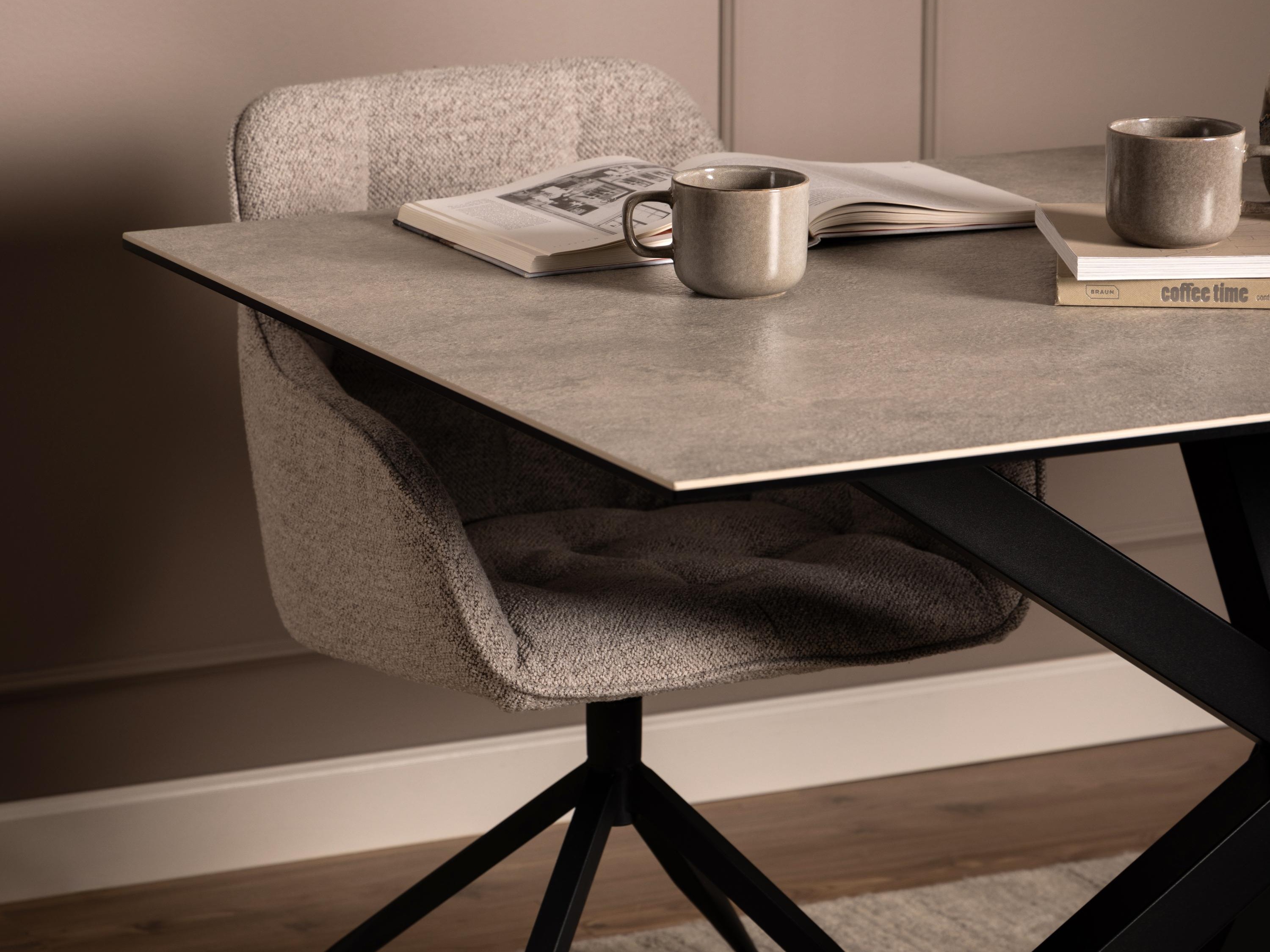 Tisch Norsica 446 (Grau + Schwarz)