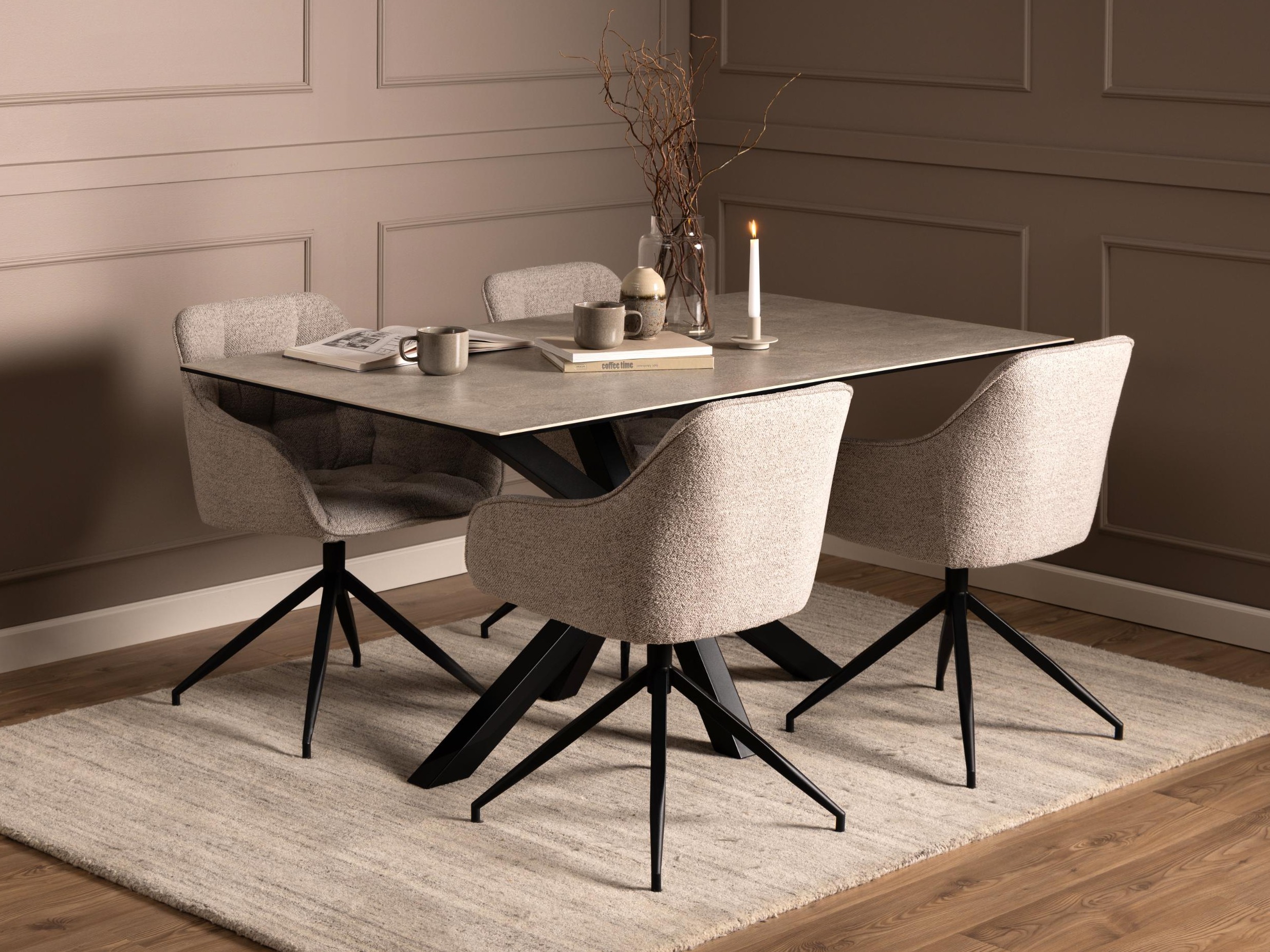 Tisch Norsica 446 (Grau + Schwarz)