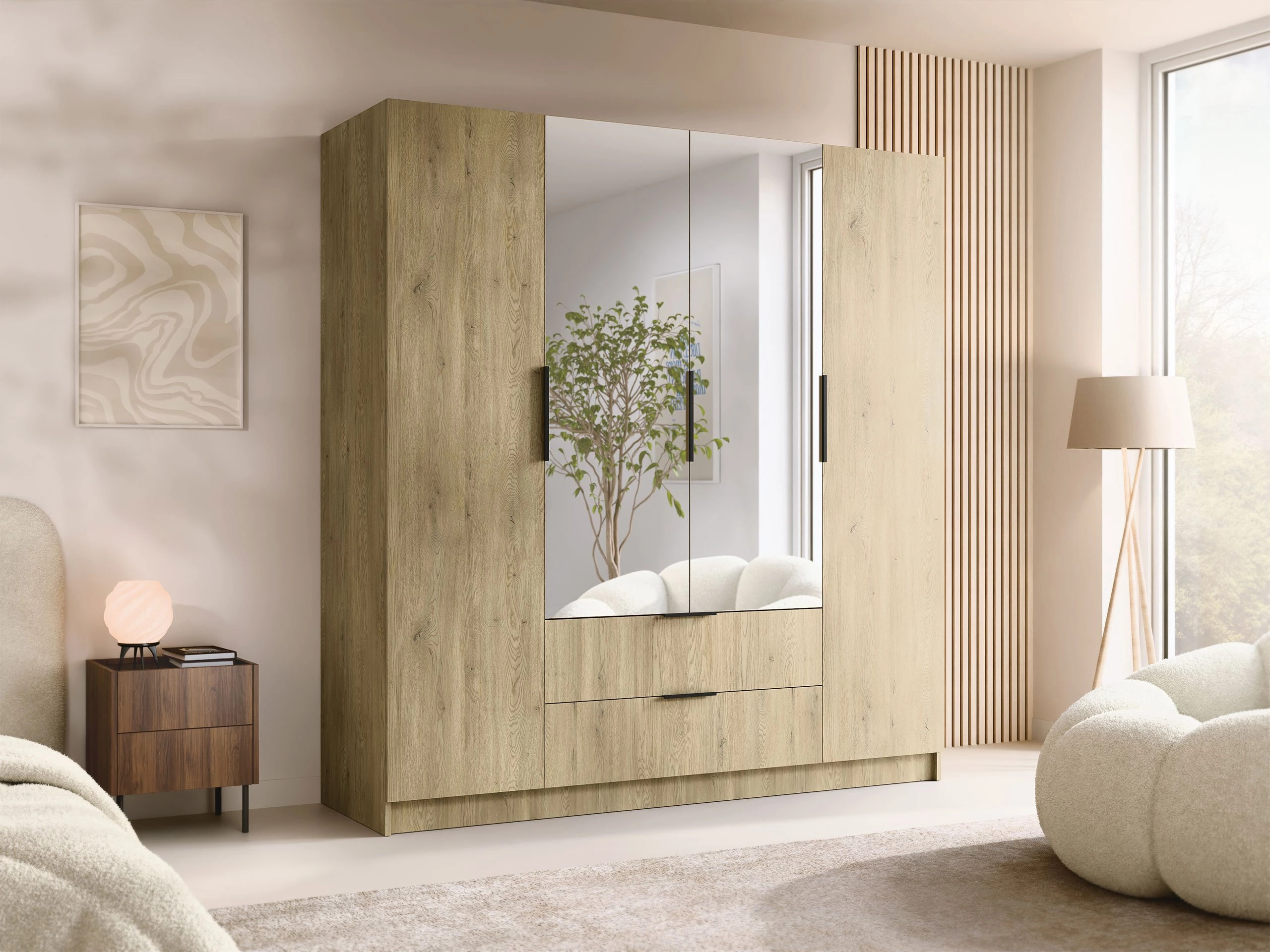 Kleiderschrank Closico Cadron II (Eichenholzoptik)