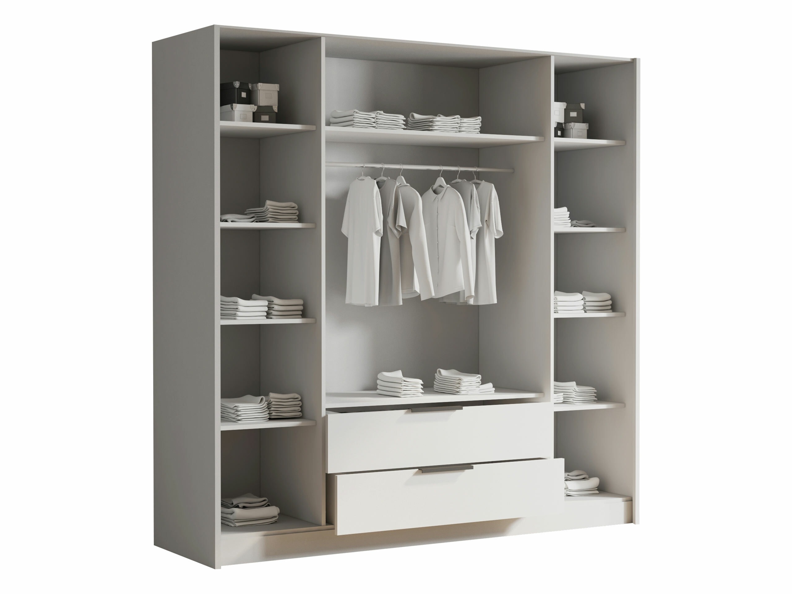 Kleiderschrank Closico Cadron II (Weiss)
