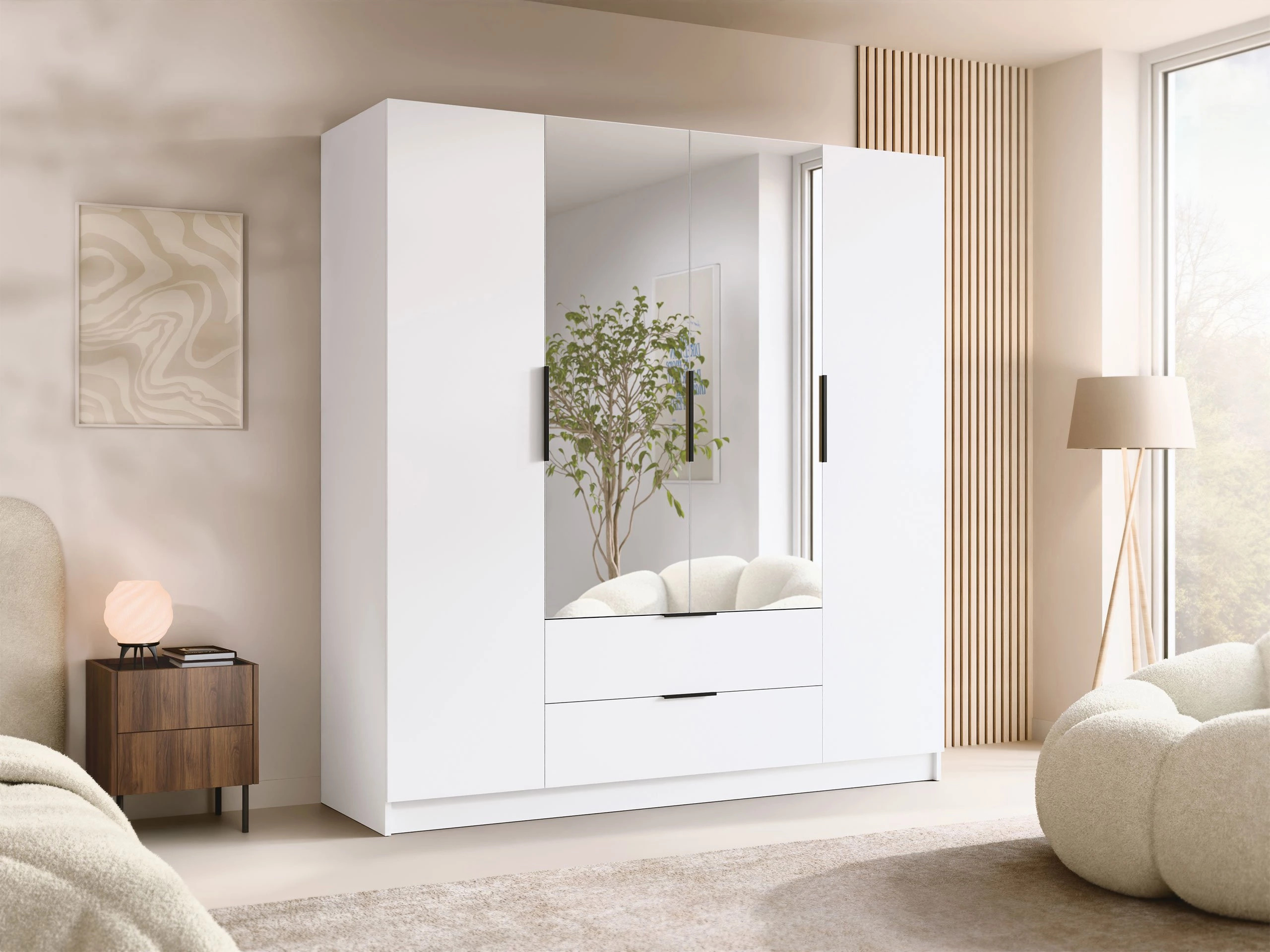 Kleiderschrank Closico Cadron II (Weiss)