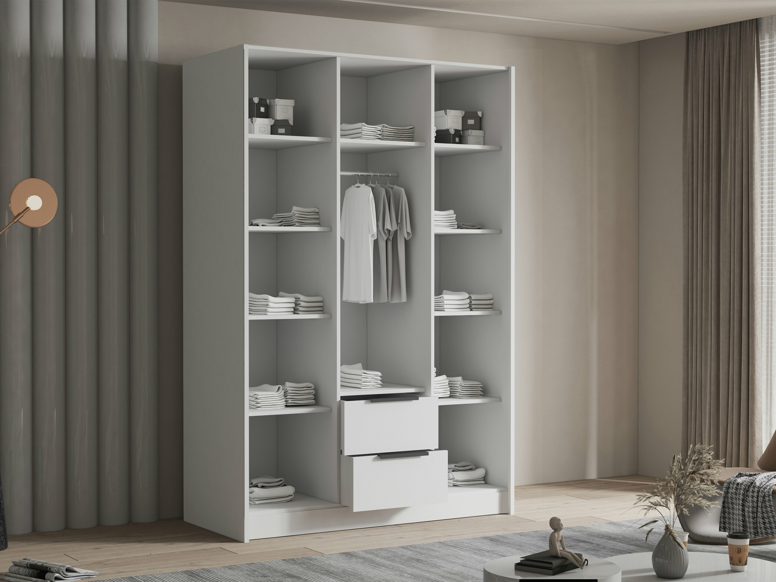 Kleiderschrank Closico Calvron II (Eichenholzoptik)