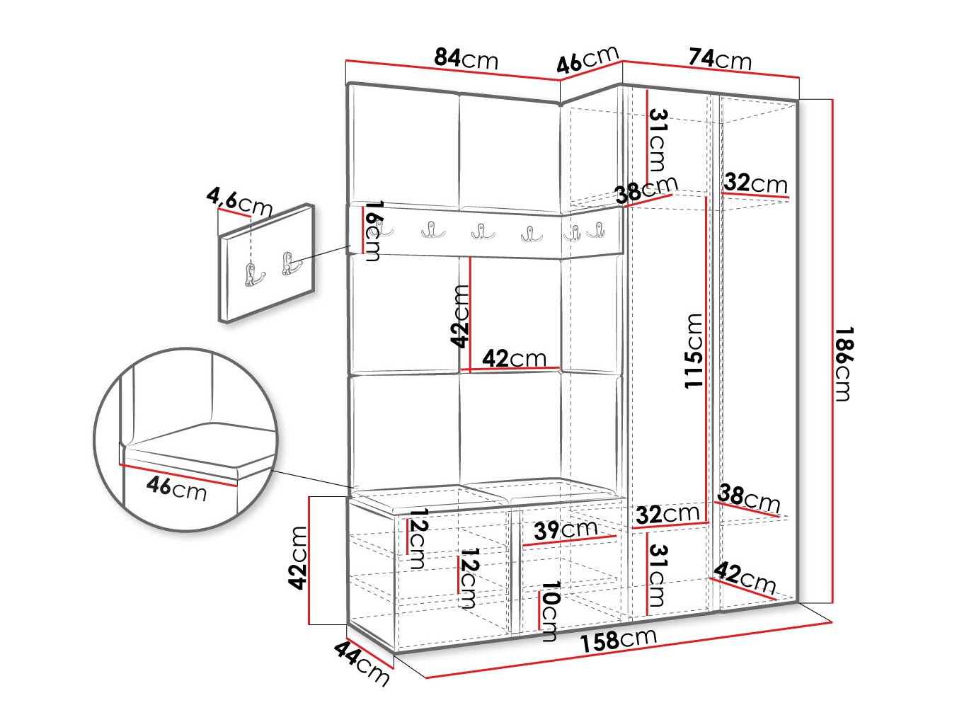 Flurgarnitur Pinis III (Kaschmir)