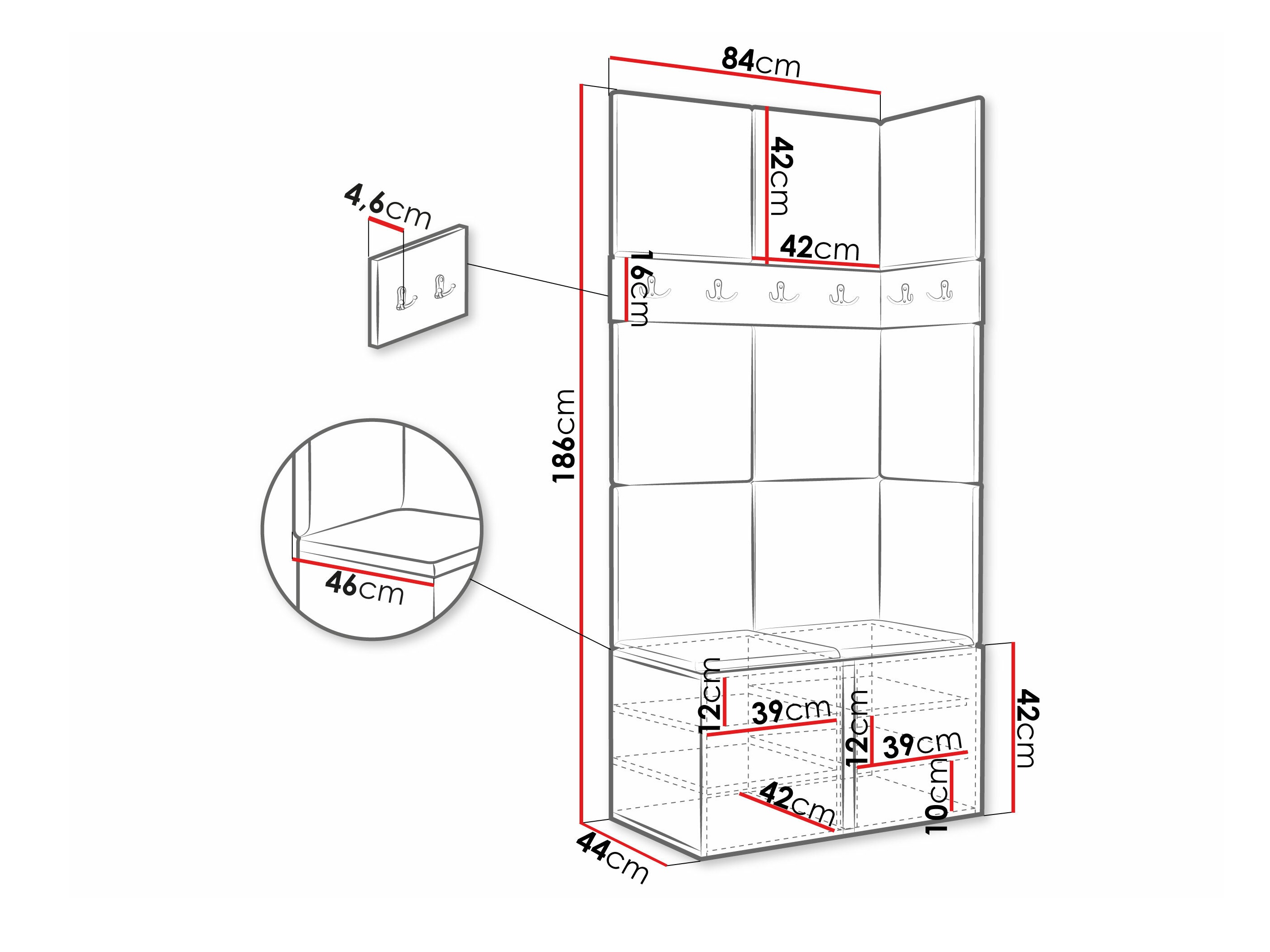 Flurgarnitur Pinis I (Weiss)