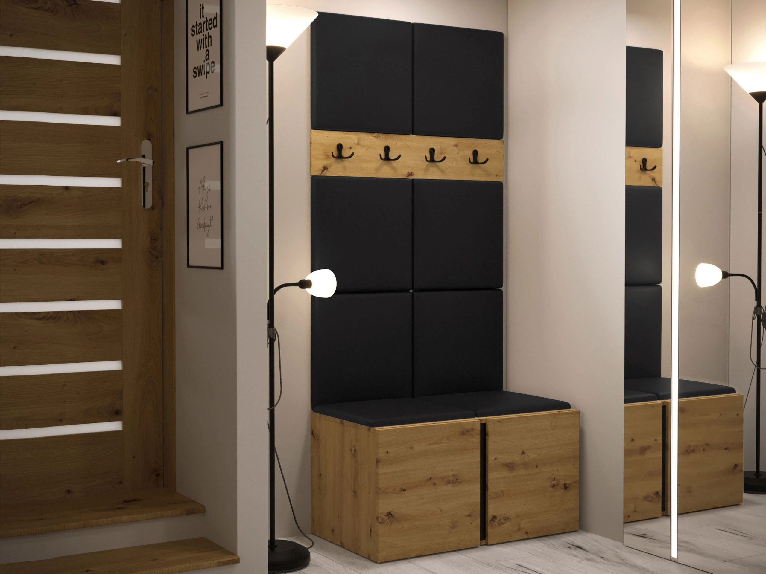 Flurgarnitur Pinis IV (Artisan Eichenholzoptik)