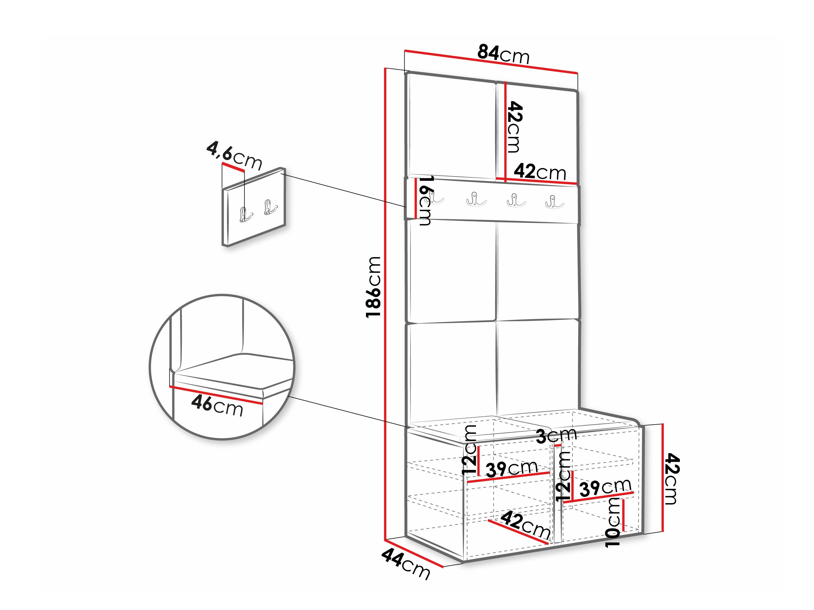Flurgarnitur Pinis IV (Weiss)