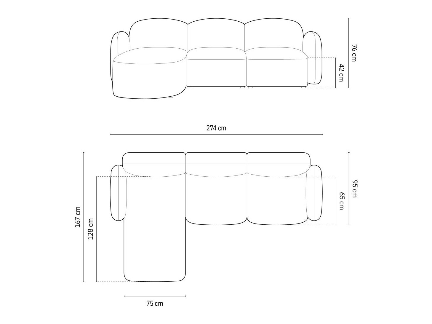 Ecksofa Tolmira 104 (Baltimore Sand)