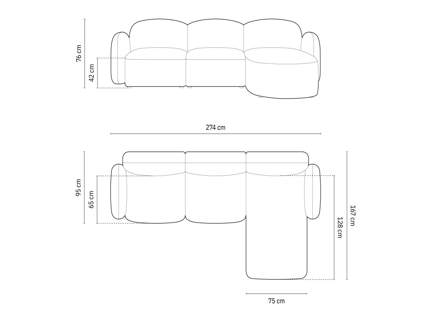 Ecksofa Tolmira 104 (Casino Lion)