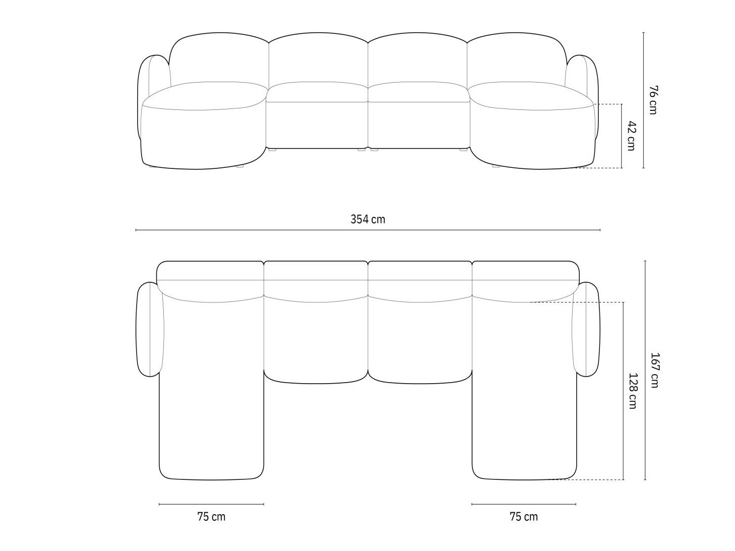 Ecksofa Tolmira 105 (Baltimore Marine)