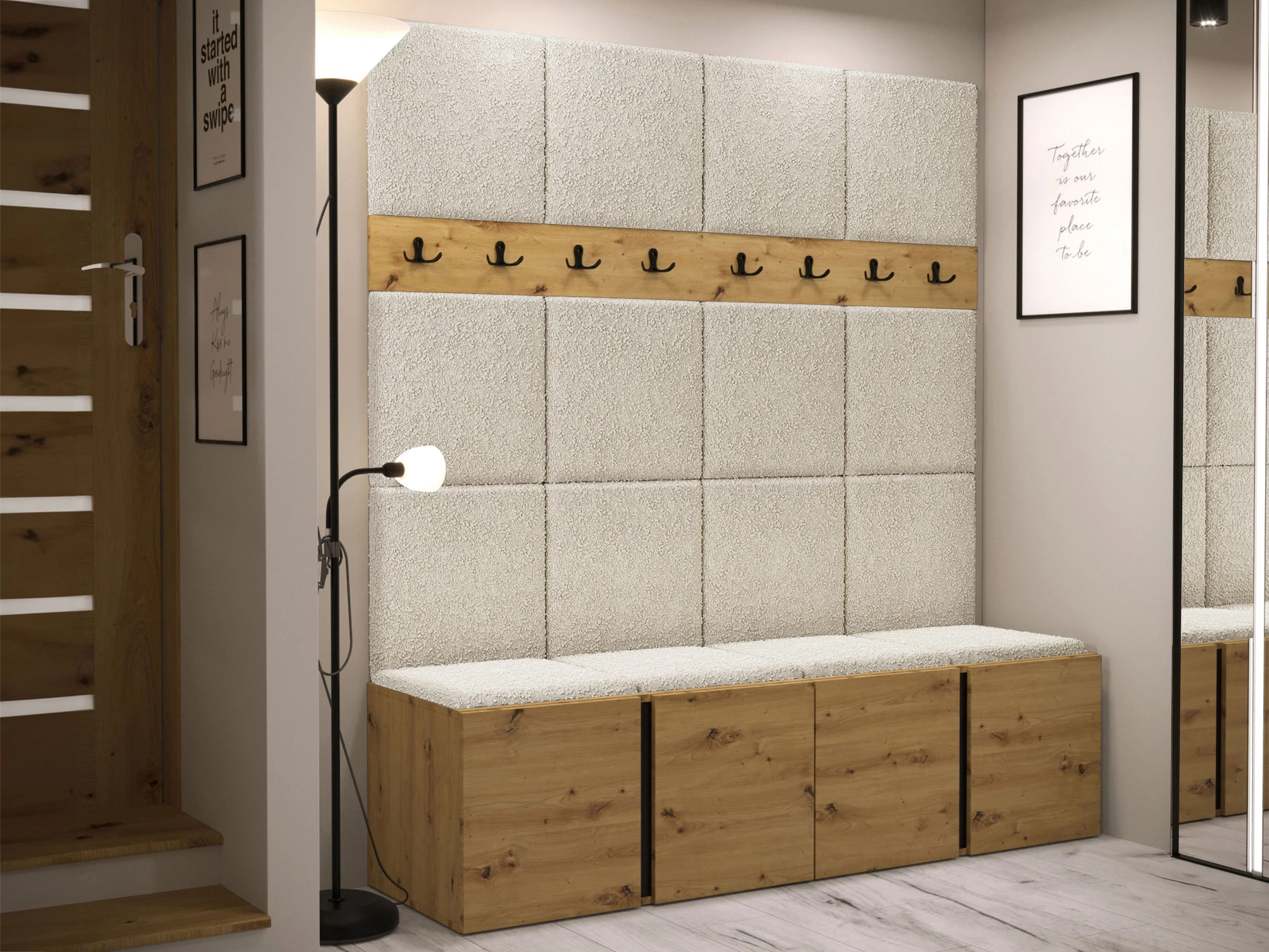 Flurgarnitur Pinis V (Artisan Eichenholzoptik)