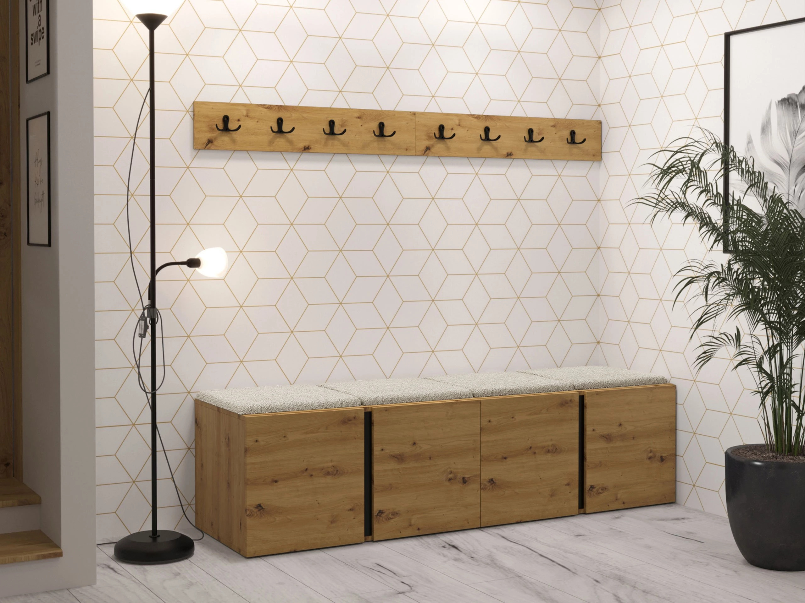 Flurgarnitur Pinis VII (Artisan Eichenholzoptik)