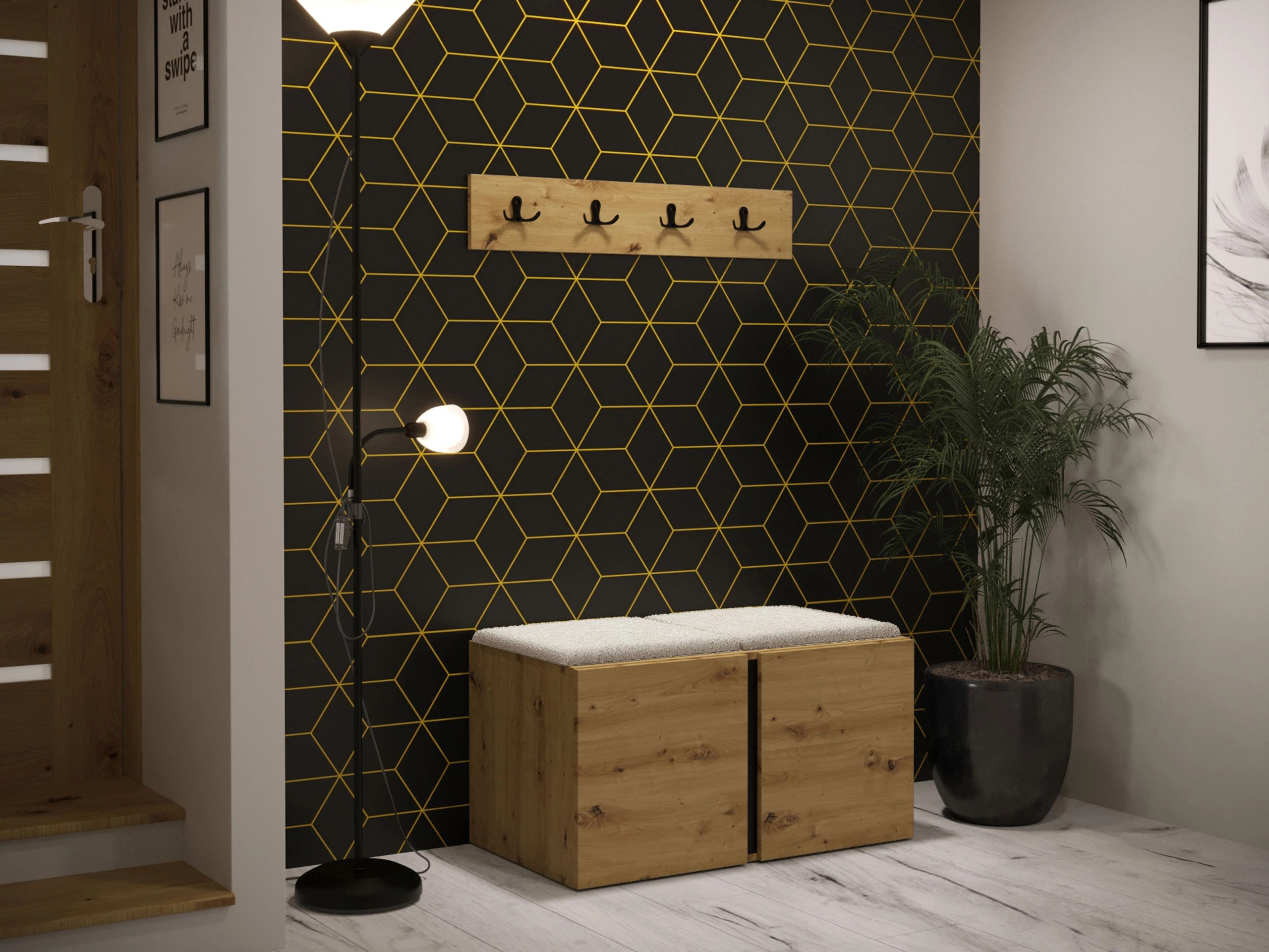 Flurgarnitur Hartford 275 (Artisan Eichenholzoptik)