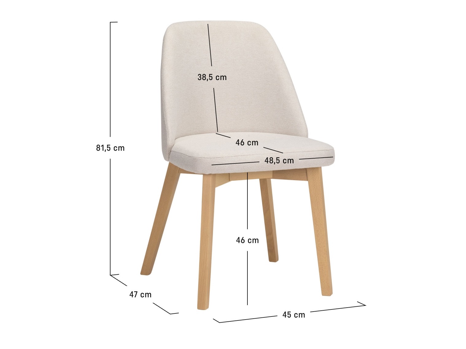 Stuhl Valdosta 100 (Eiche hell + Beige)