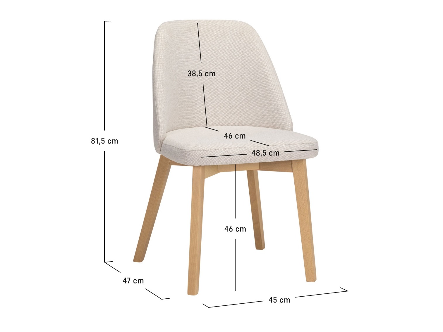 Stuhl Valdosta 100 (Eiche hell + Hellbeige)