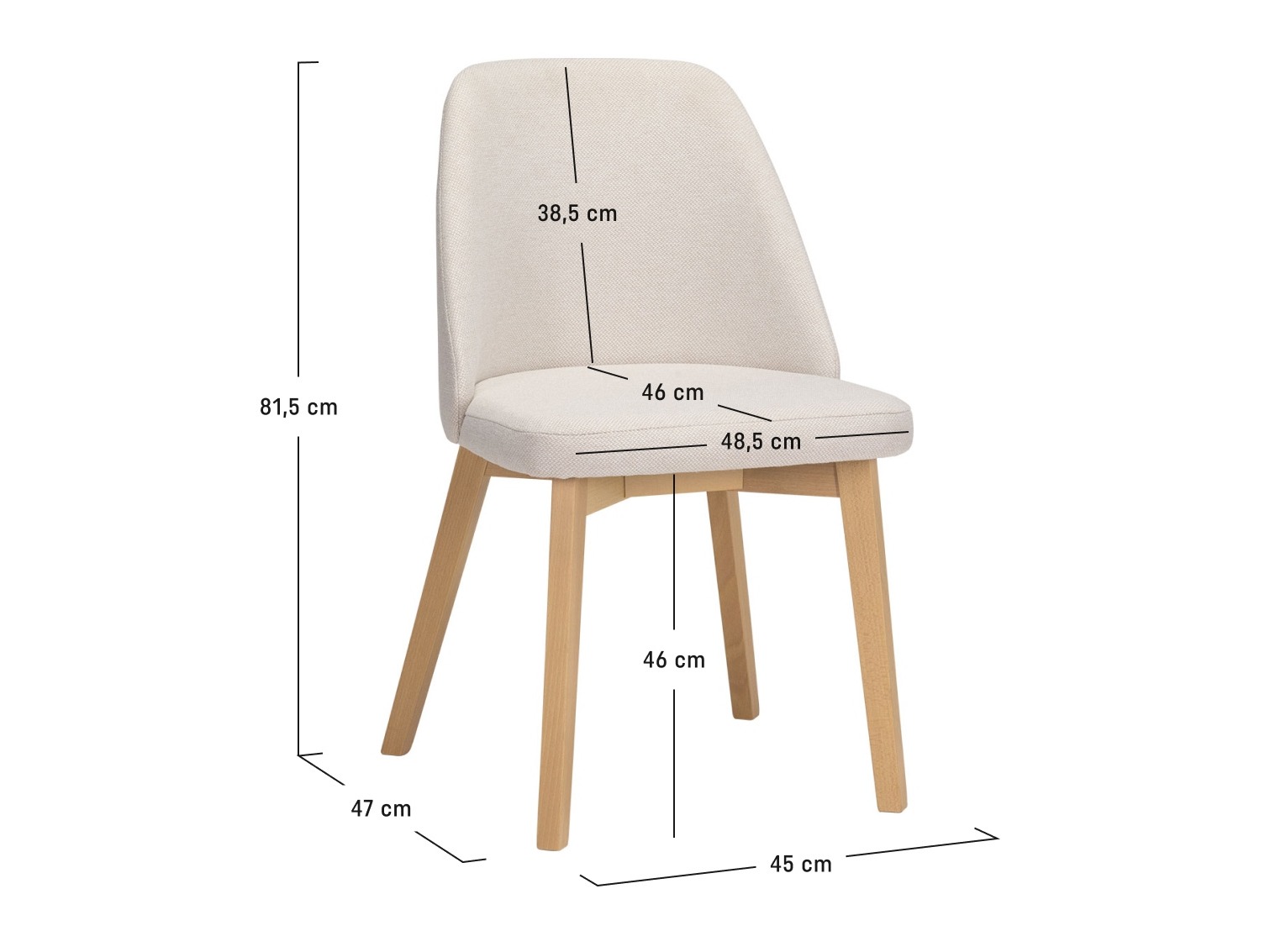 Stuhl Valdosta 100 (Schwarz + Beige)