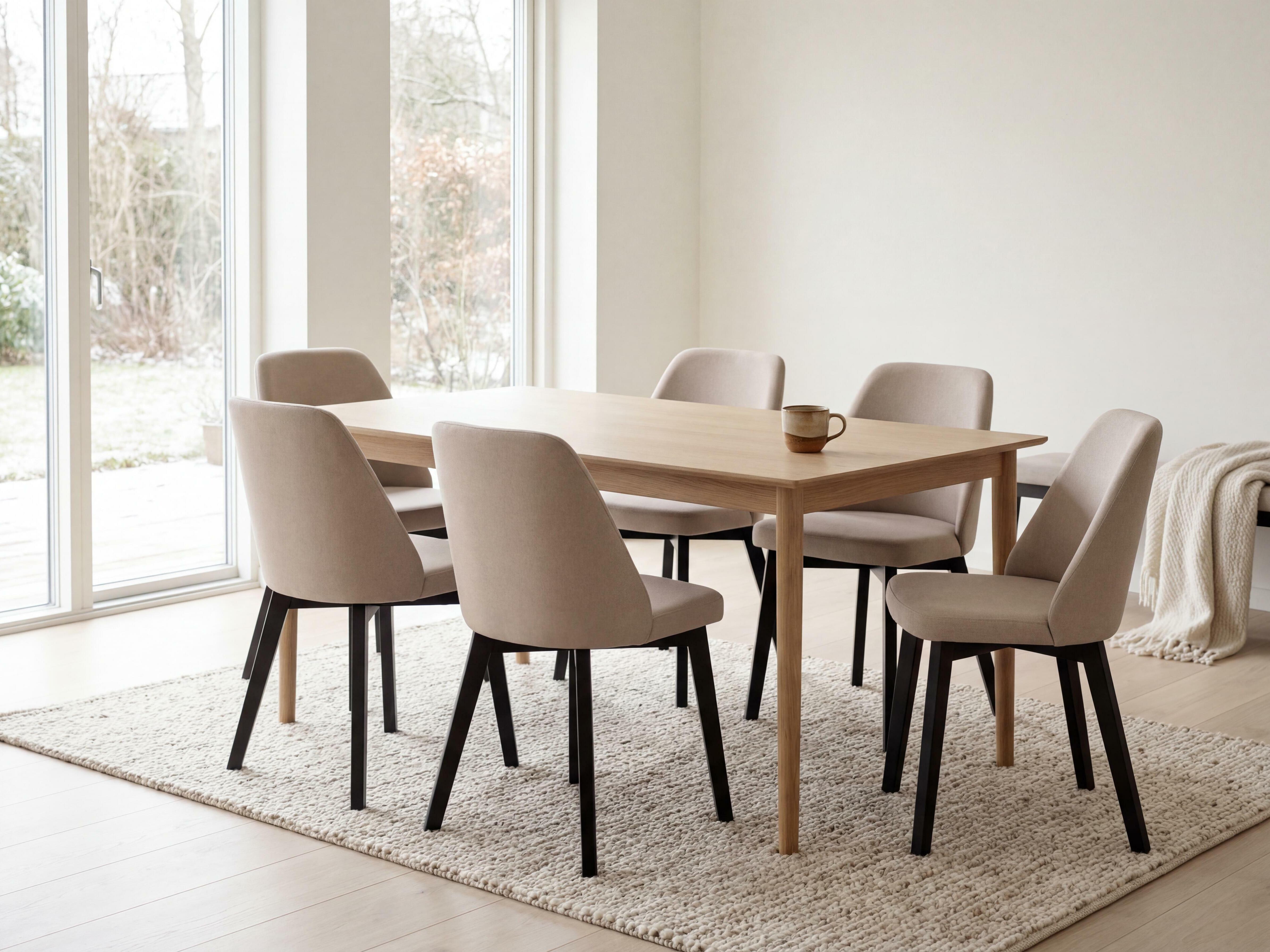 Stuhl Valdosta 100 (Schwarz + Beige)