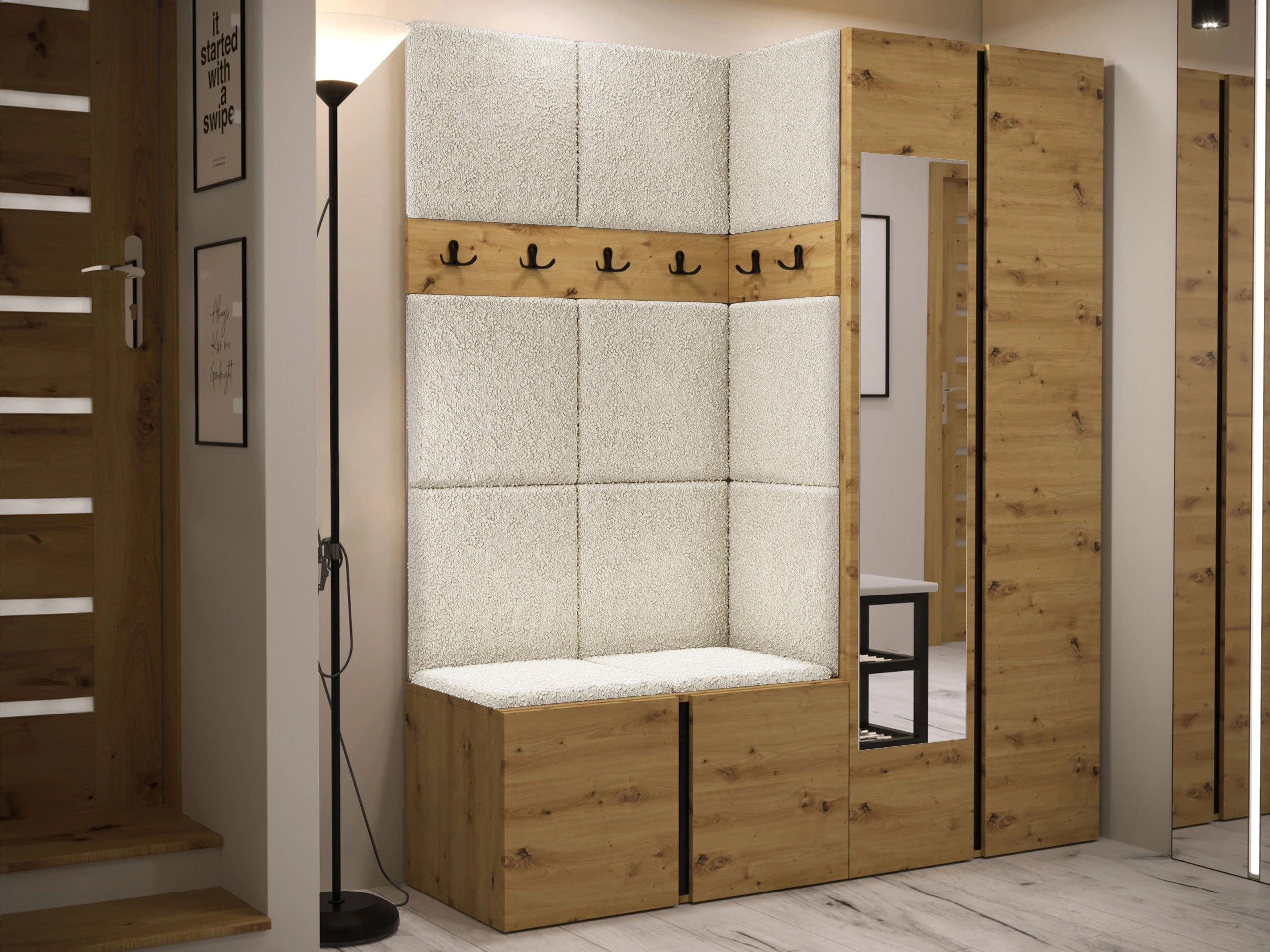 Flurgarnitur Hartford 278 (Artisan Eichenholzoptik)