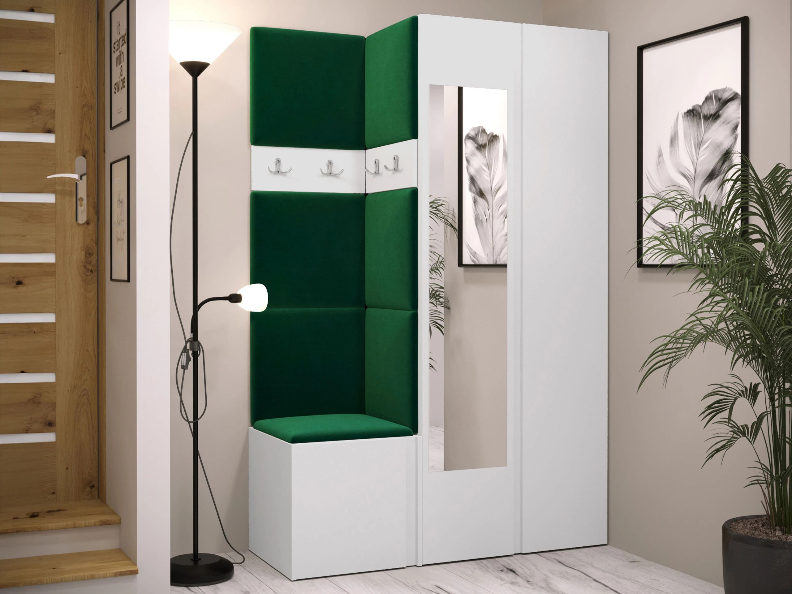 Flurgarnitur Hartford 350 (Weiss)