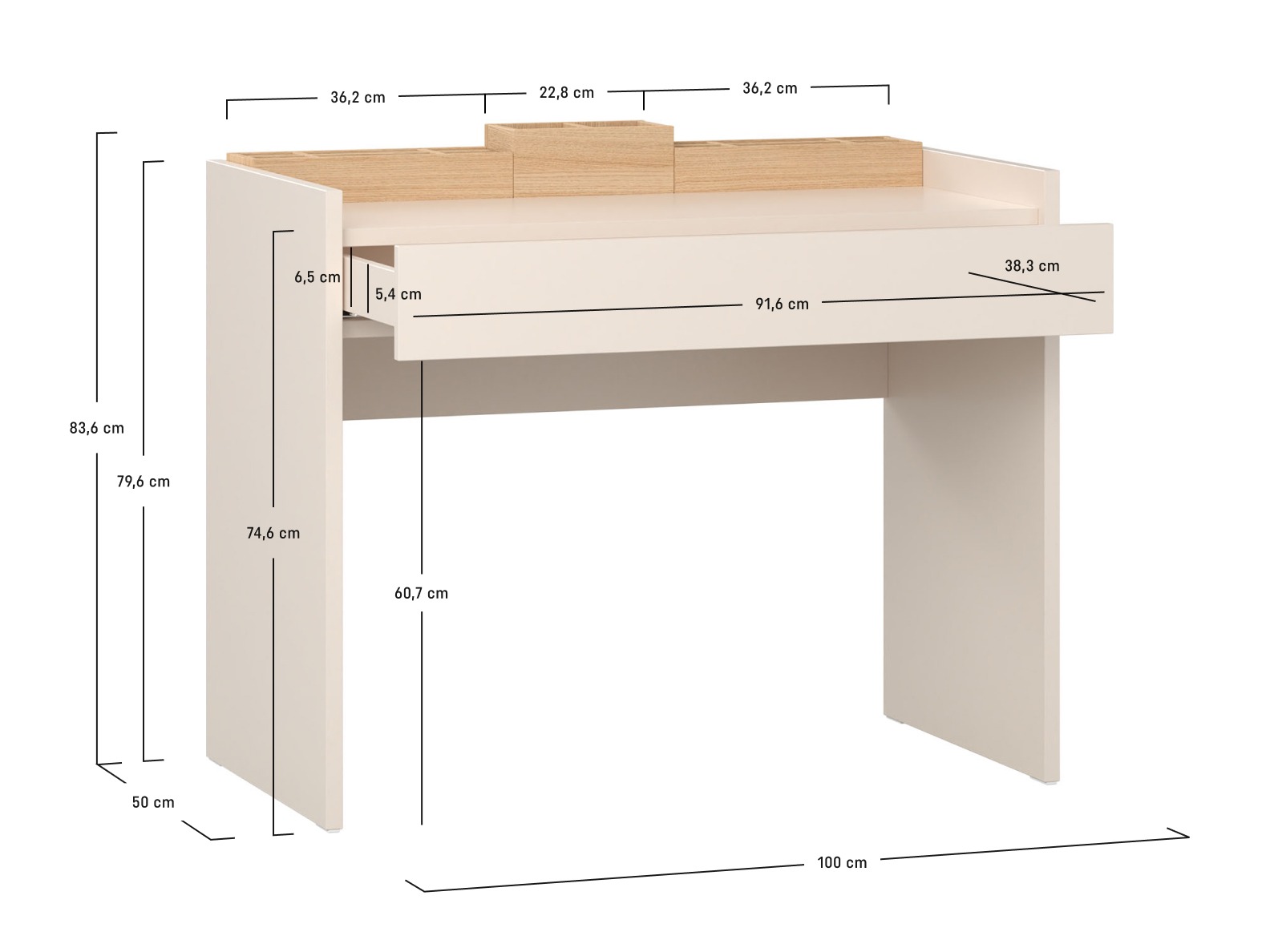 Schminktisch Veldalo 100
