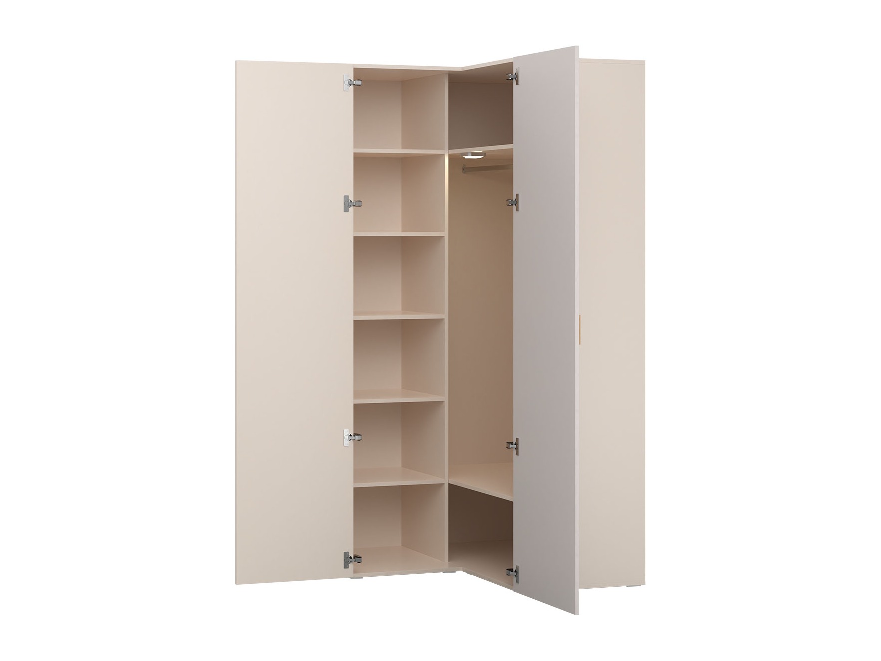 Eckkleiderschrank Veldalo 107 (Eichenholzoptik hell)