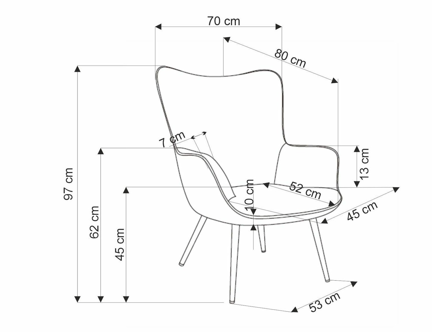 Sessel Houston 1610 (Gelb)