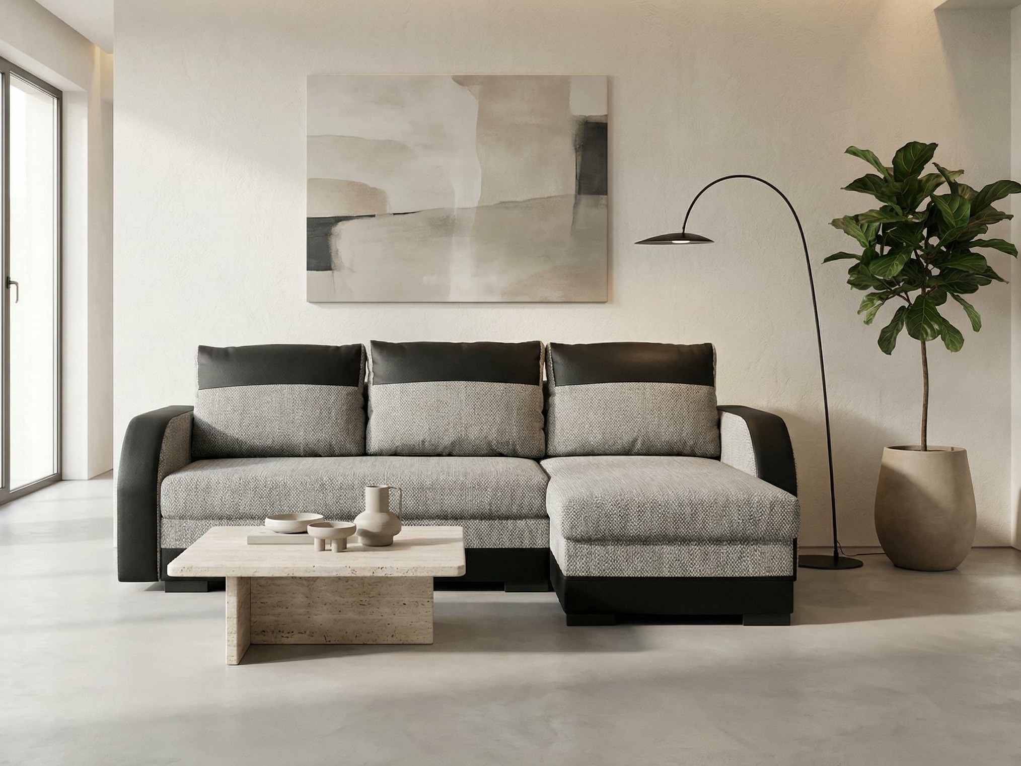 Ecksofa Columbus 111 (Soft 011 + Lawa 05)
