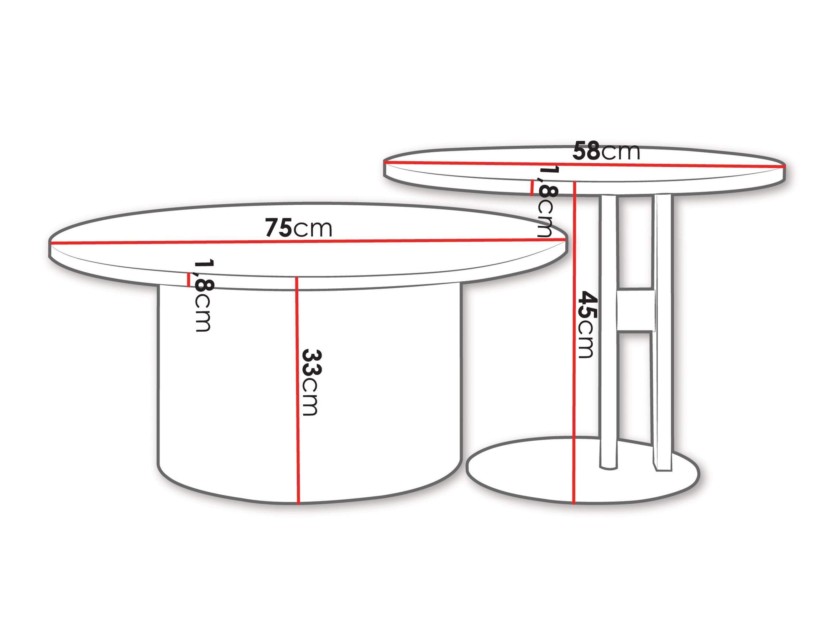Couchtischset Oswego 159 (Weiss)