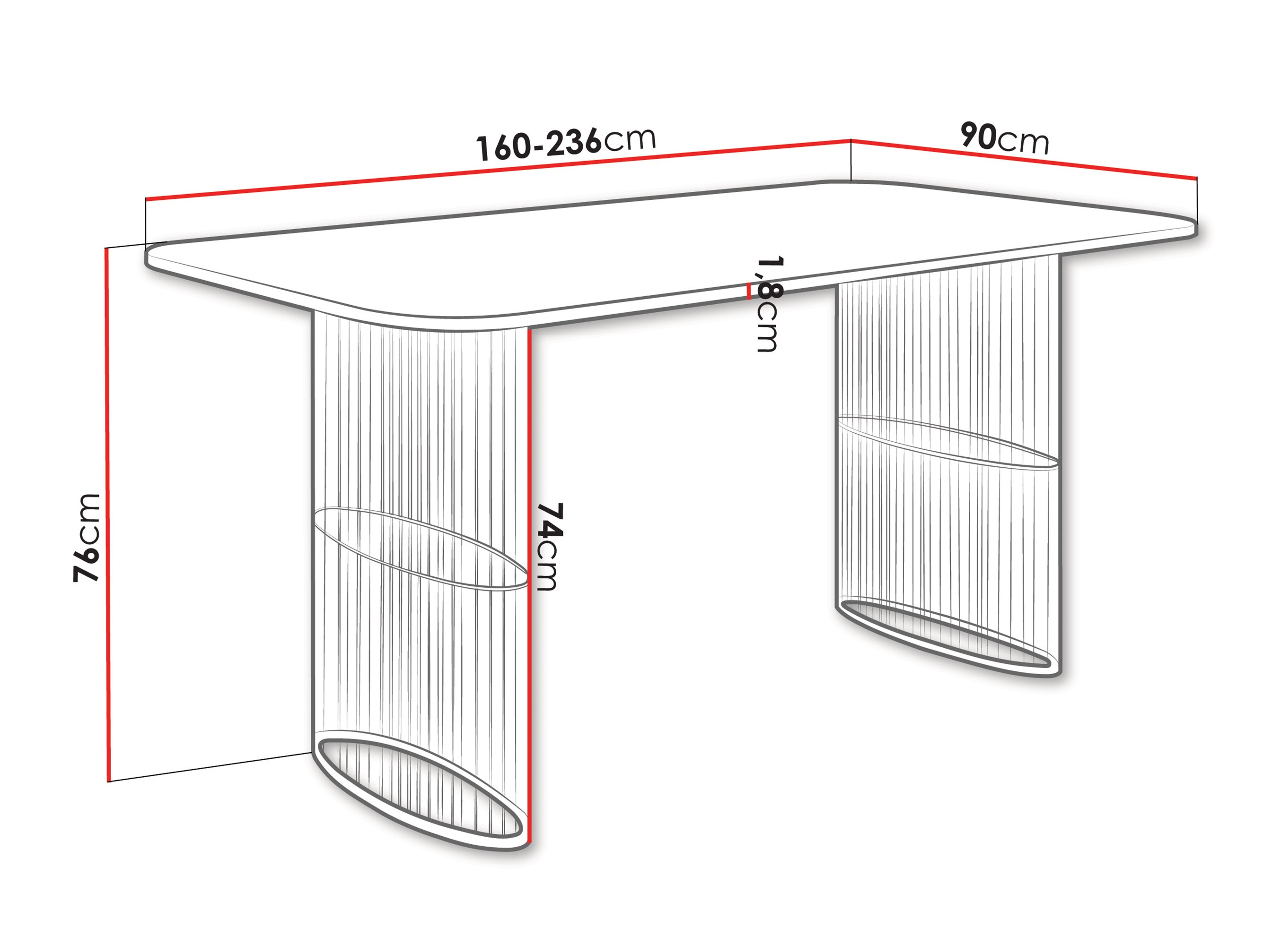 Tisch Oswego 163 (Craft goldene Eichenholzoptik)