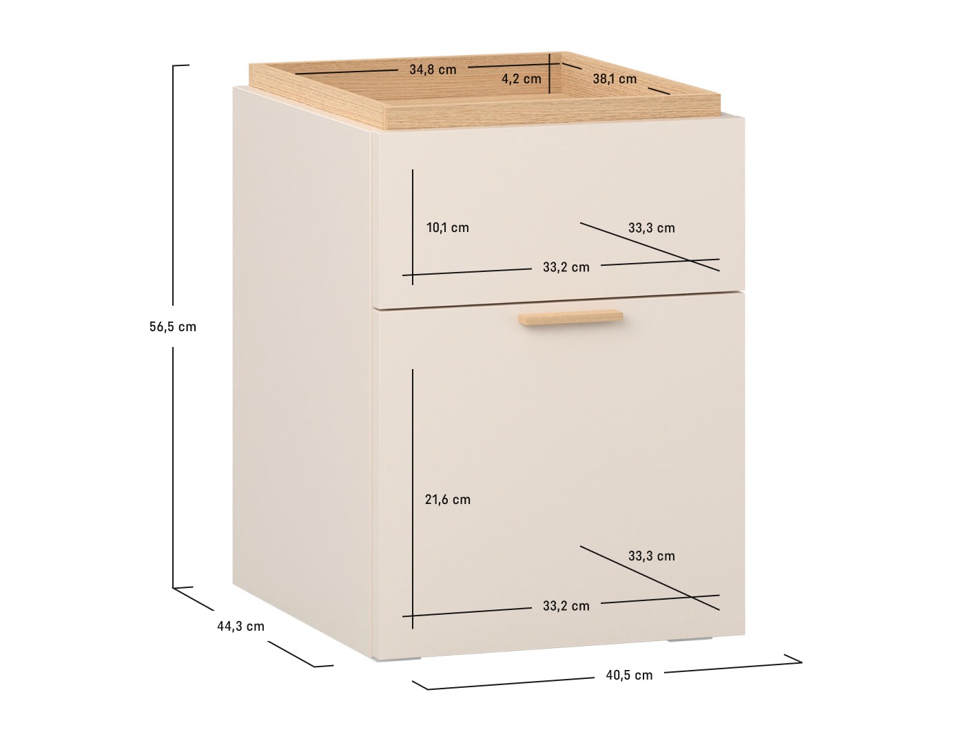 Nachttisch Veldalo 114 (Eichenholzoptik hell)