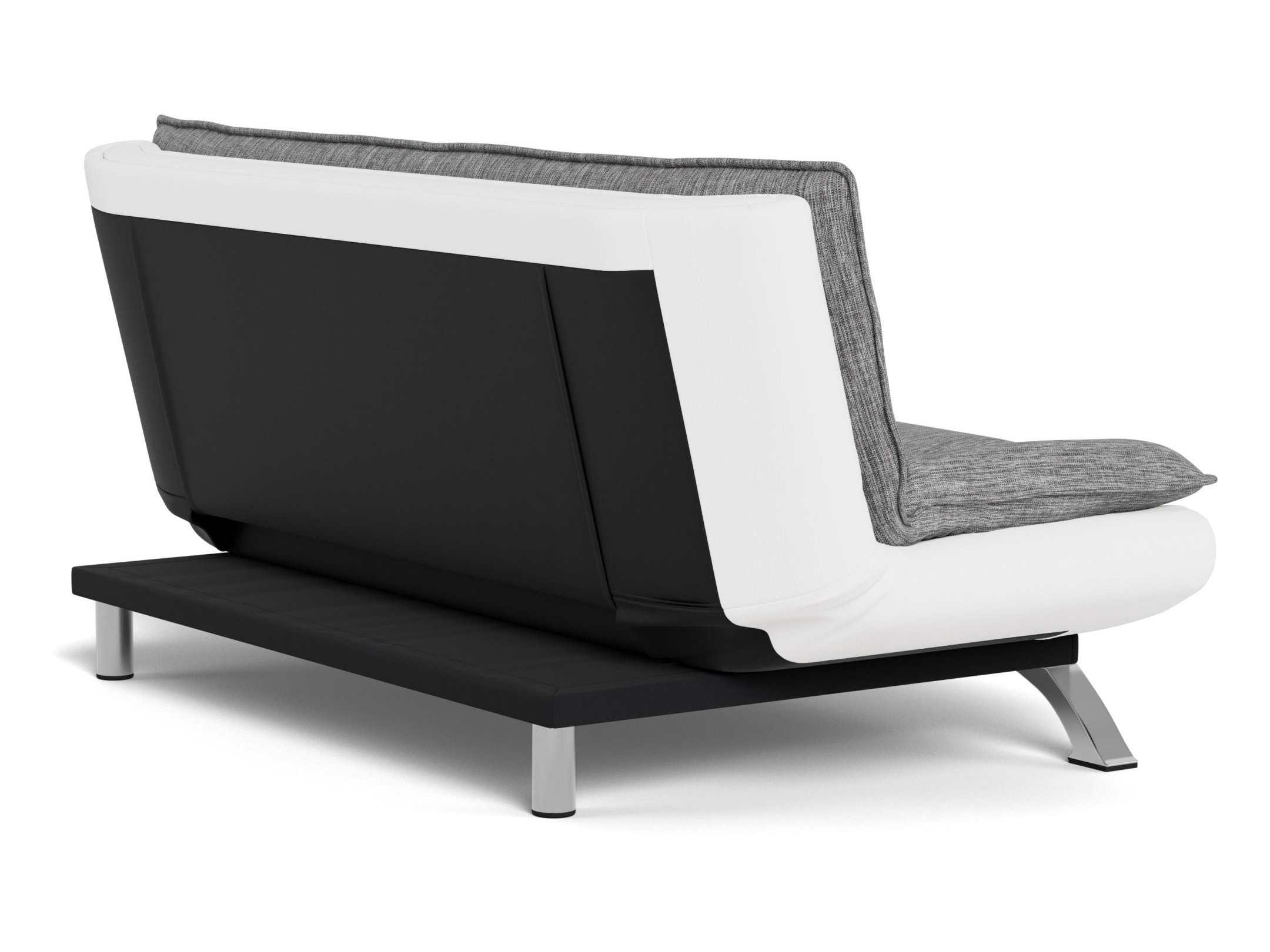 Schlafsofa Norsica 228 (Weiss + Hellgrau)