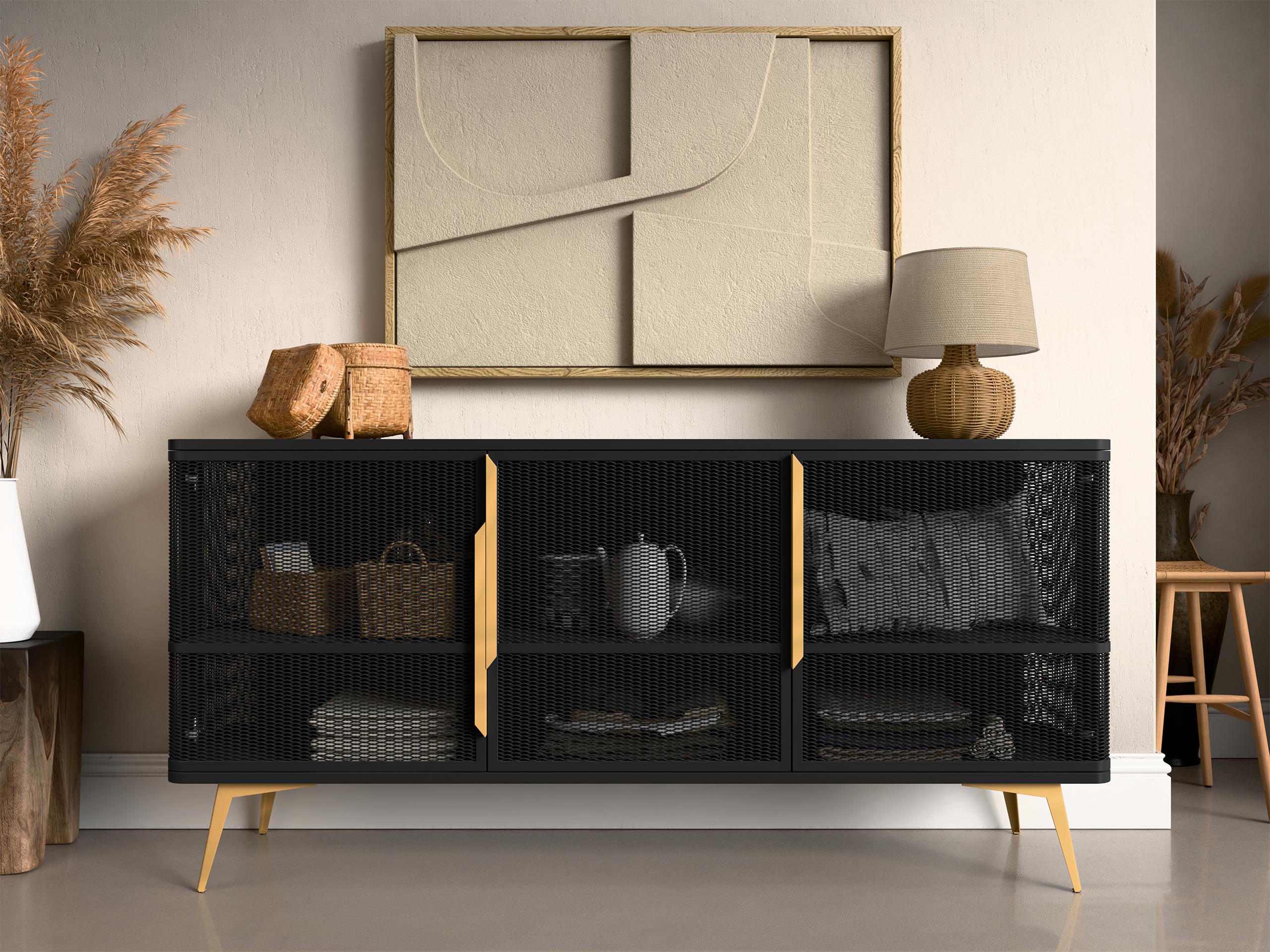 Sideboard Camfelo 101 (Schwarz)