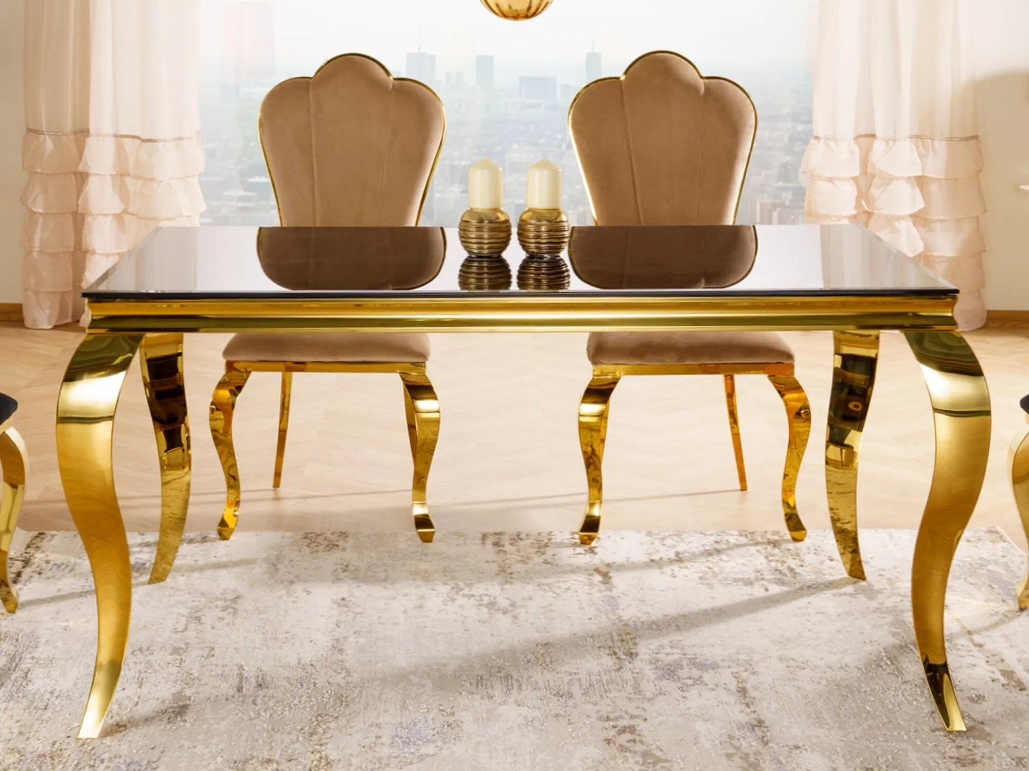 Tisch Detroit 323 (Gold + Schwarz)