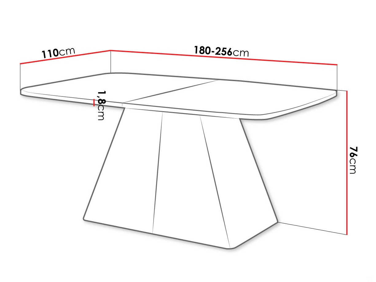 Tisch Oswego 170 (Weiss)