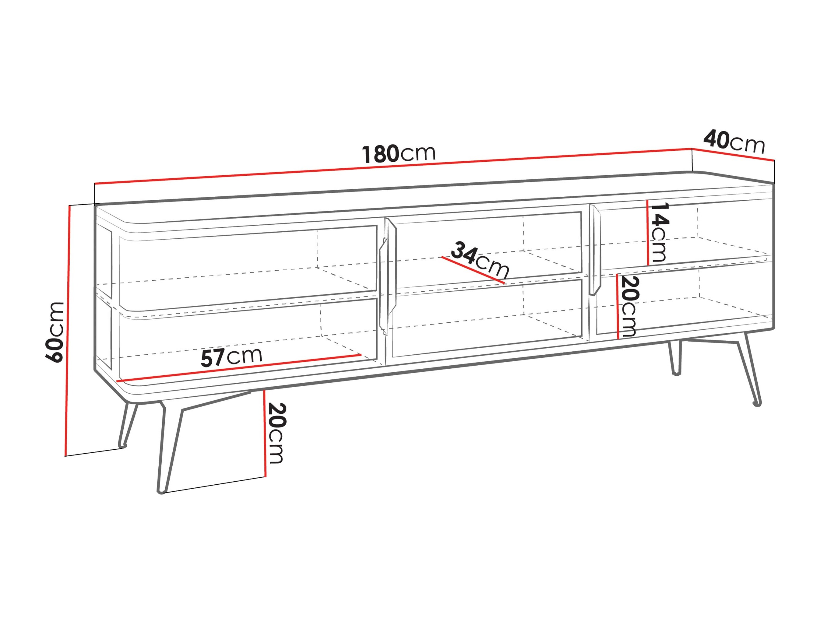 TV-Möbel Camfelo 102 (Schwarz)