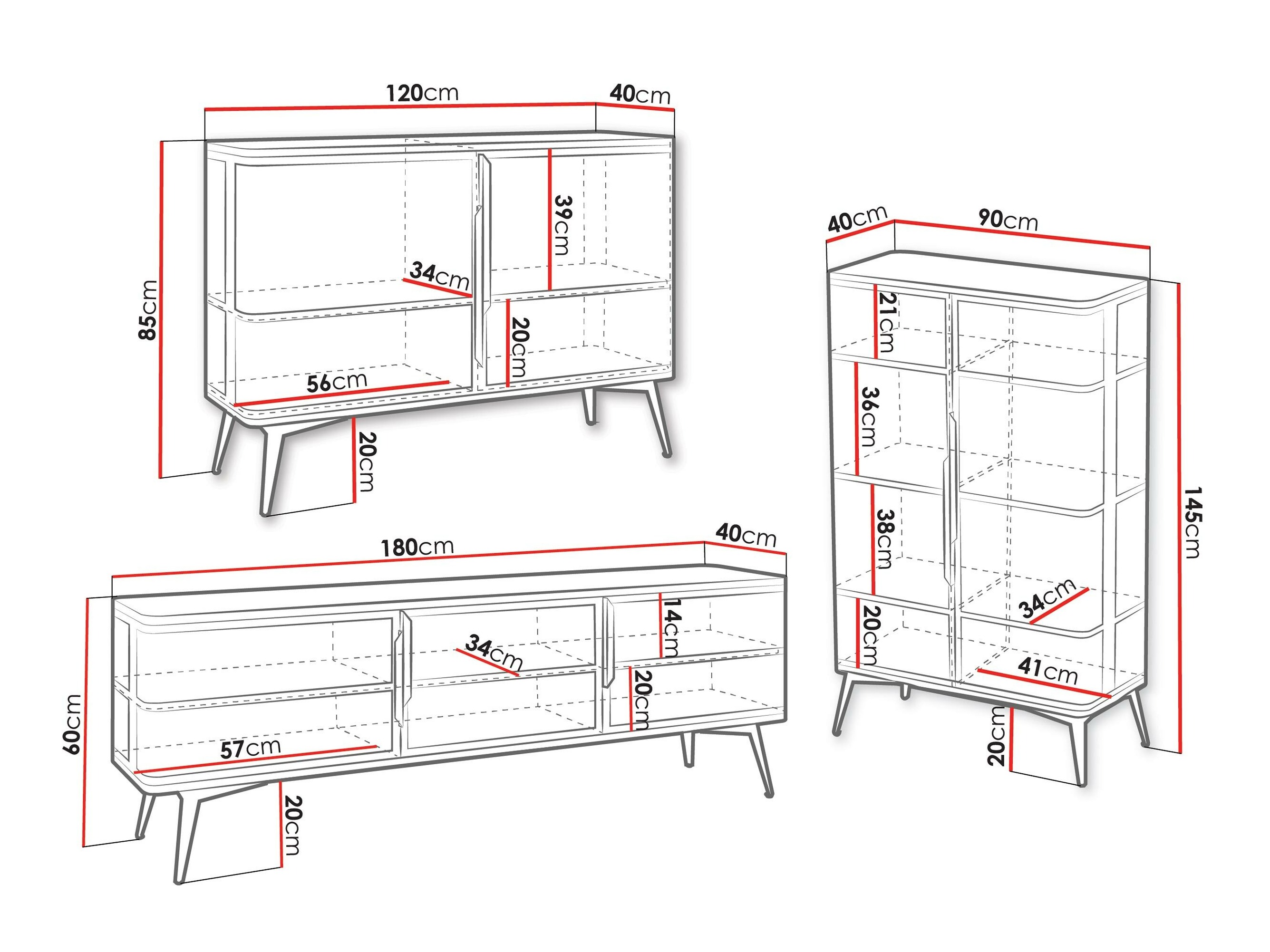 Wohnzimmer-Sets Camfelo 104 (Schwarz)