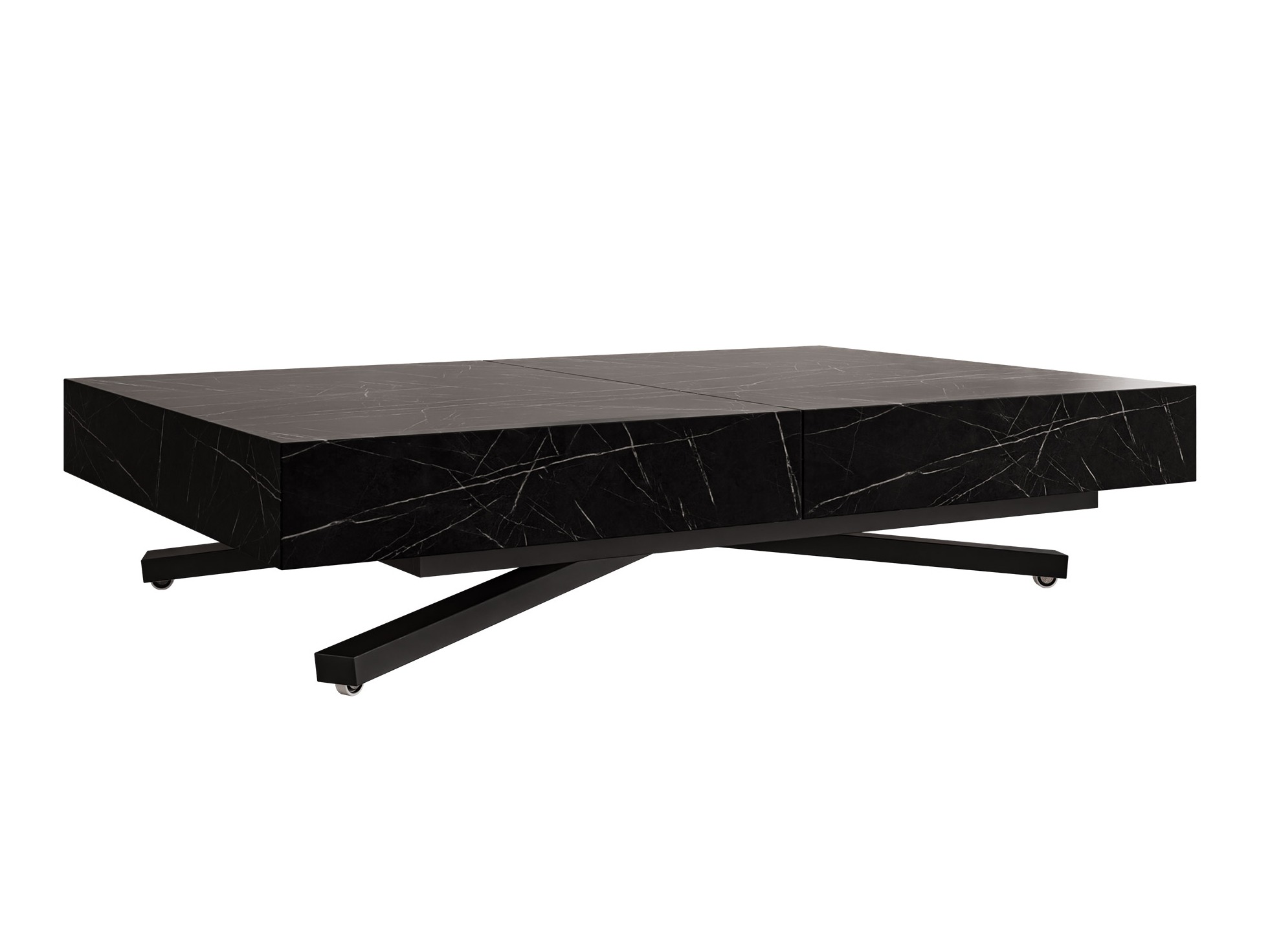 Couchtisch-Transformer Oswego 176 (Schwarzer Marmor)