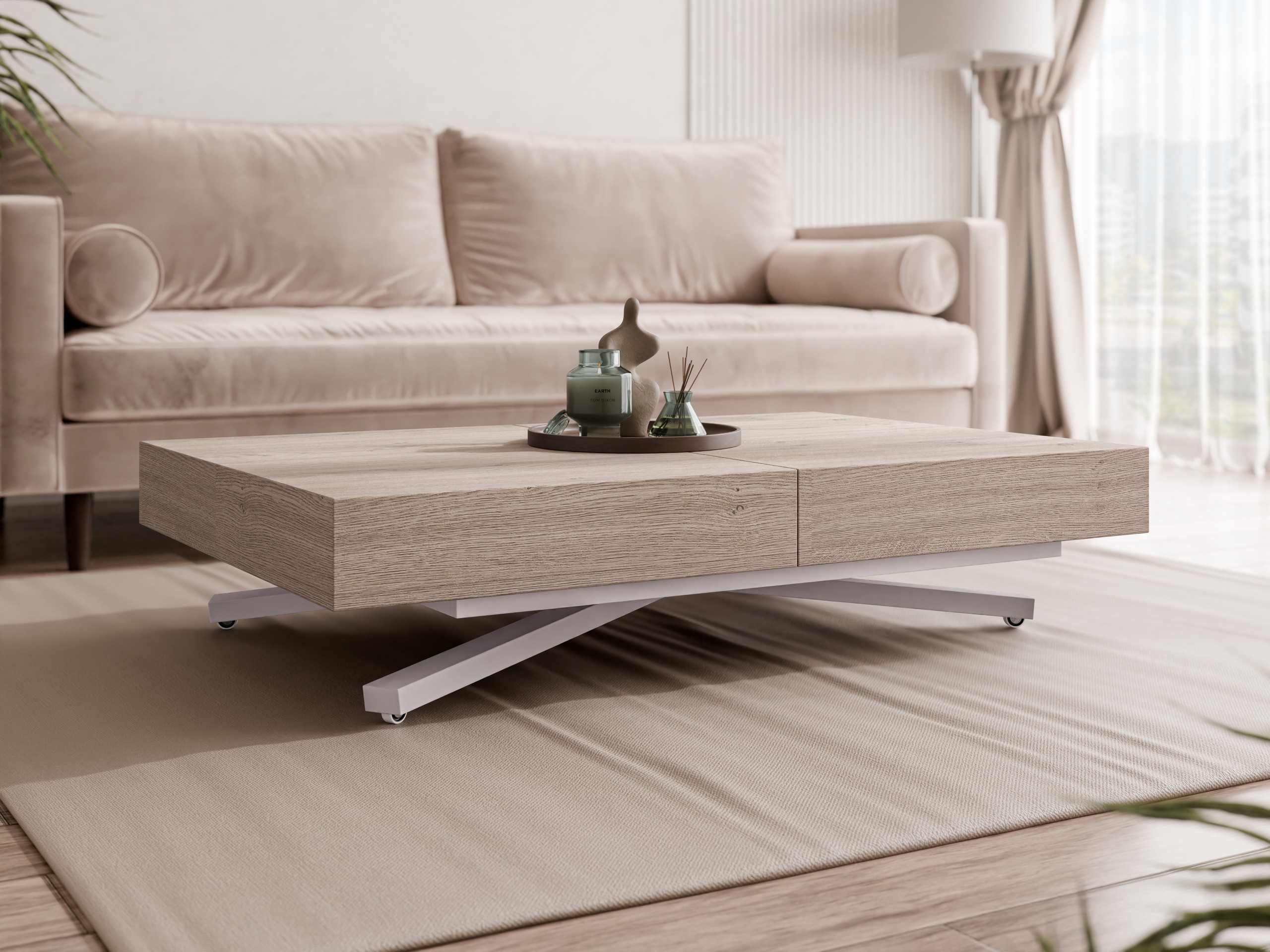 Couchtisch-Transformer Oswego 177 (Eichenholzoptik)