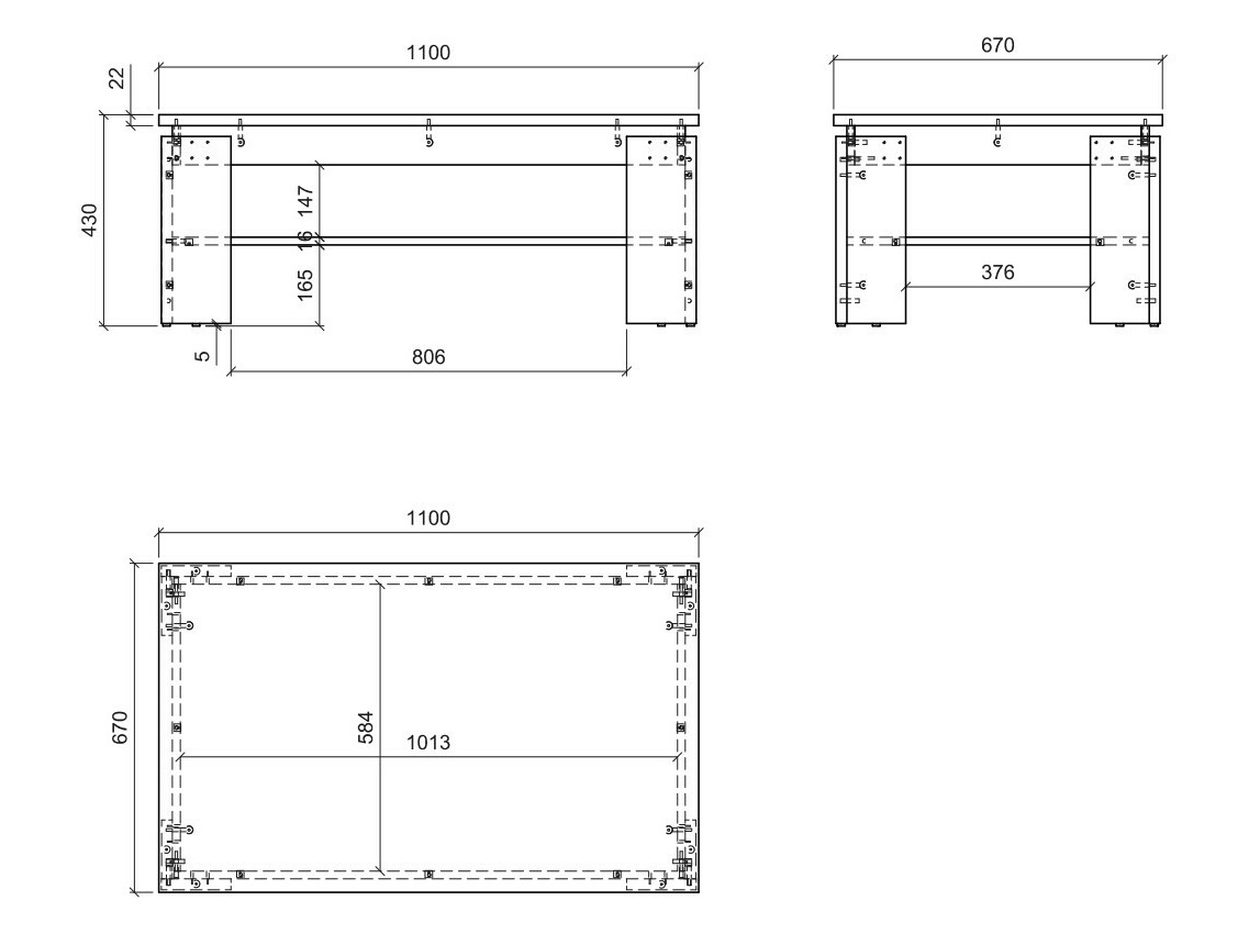 Couchtisch Numeri 105