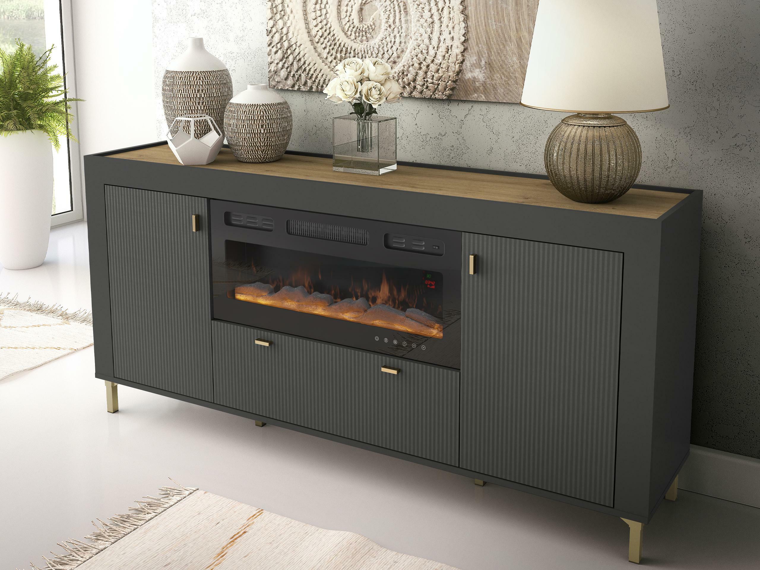 Kommode Mormavu 110 (Mattschwarz)