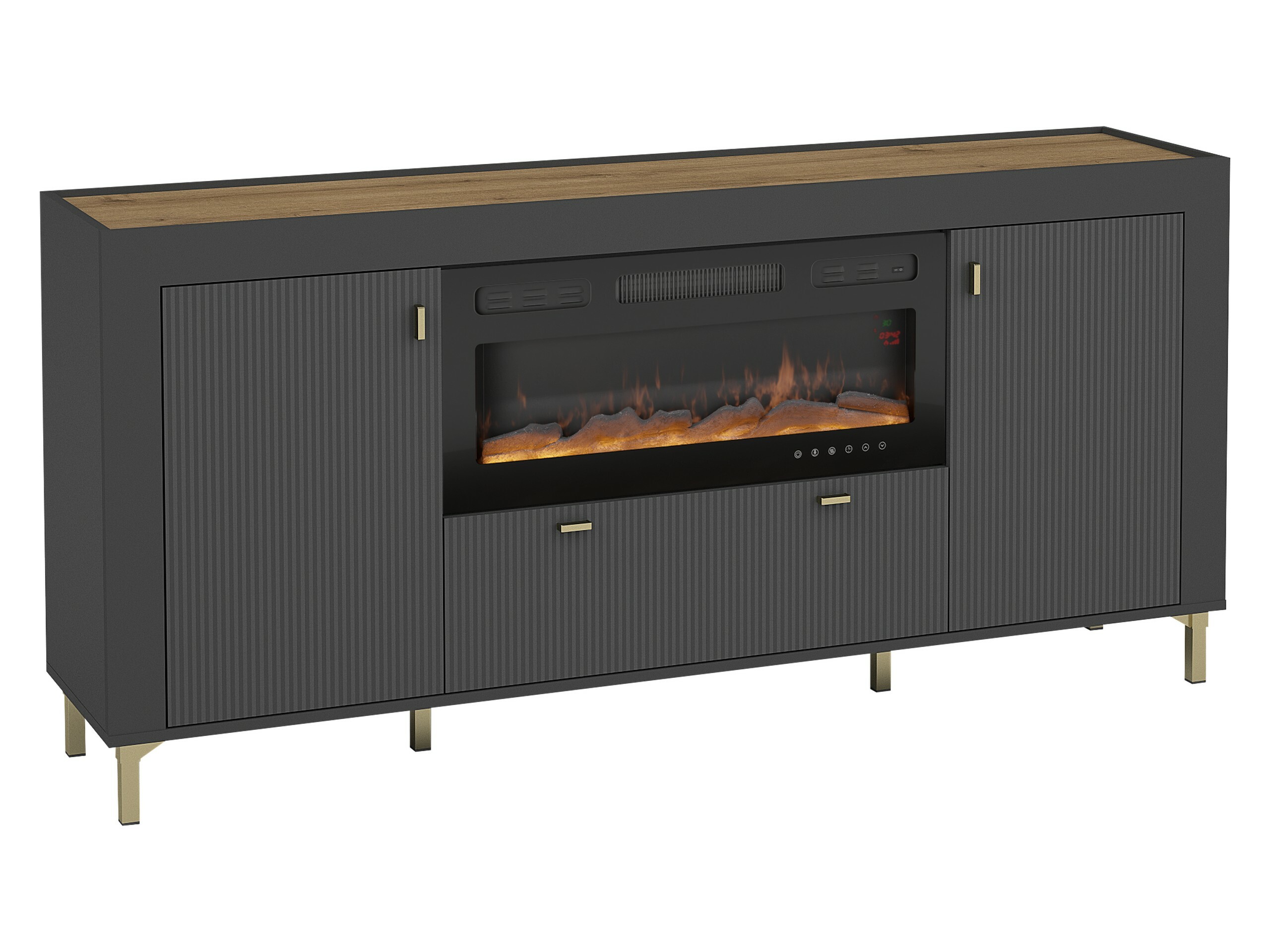 Kommoden Mormavu 110 (Mattschwarz)