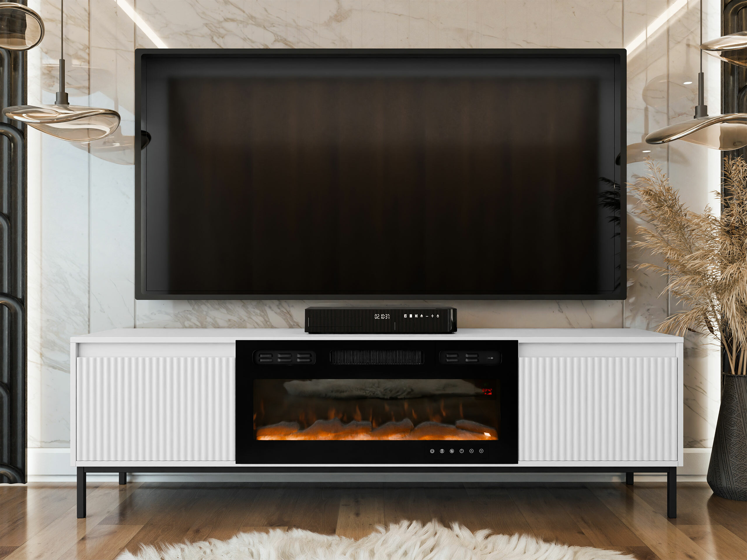TV-Möbel Comfivo Delruva III (Weiss)