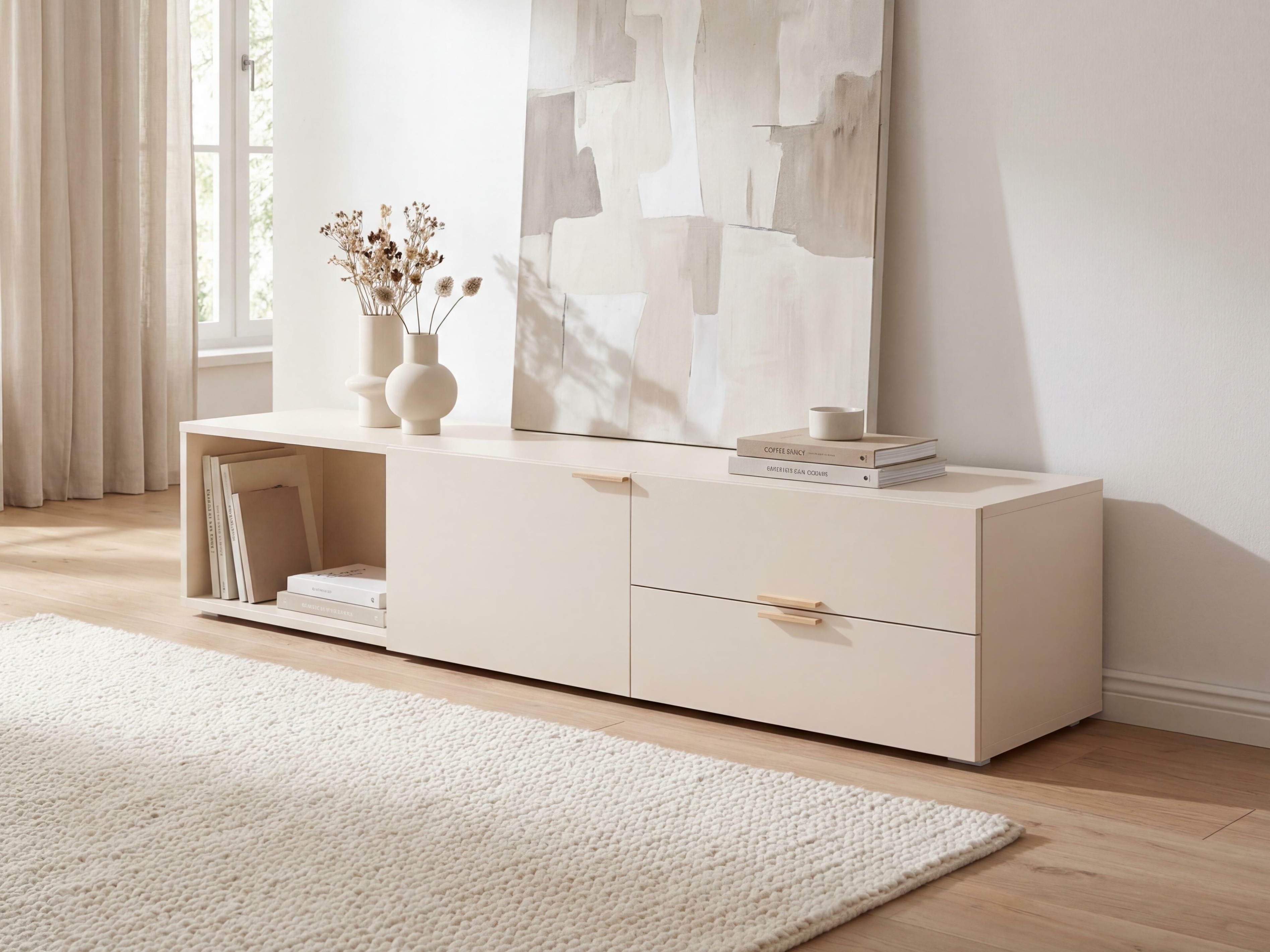 TV-Möbel Veldalo 123 (Eichenholzoptik hell)