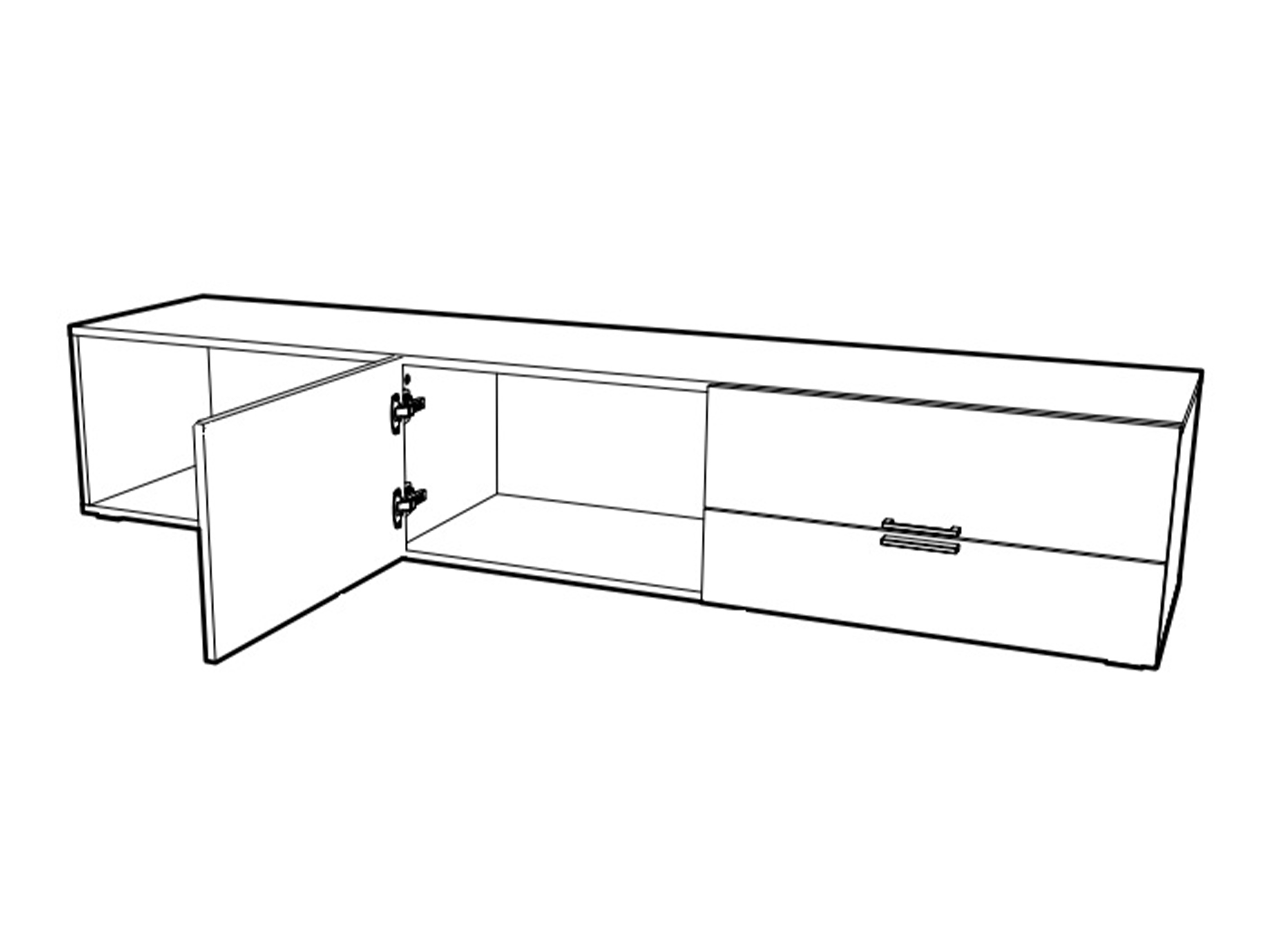 TV-Möbel Veldalo 123 (Eichenholzoptik hell)