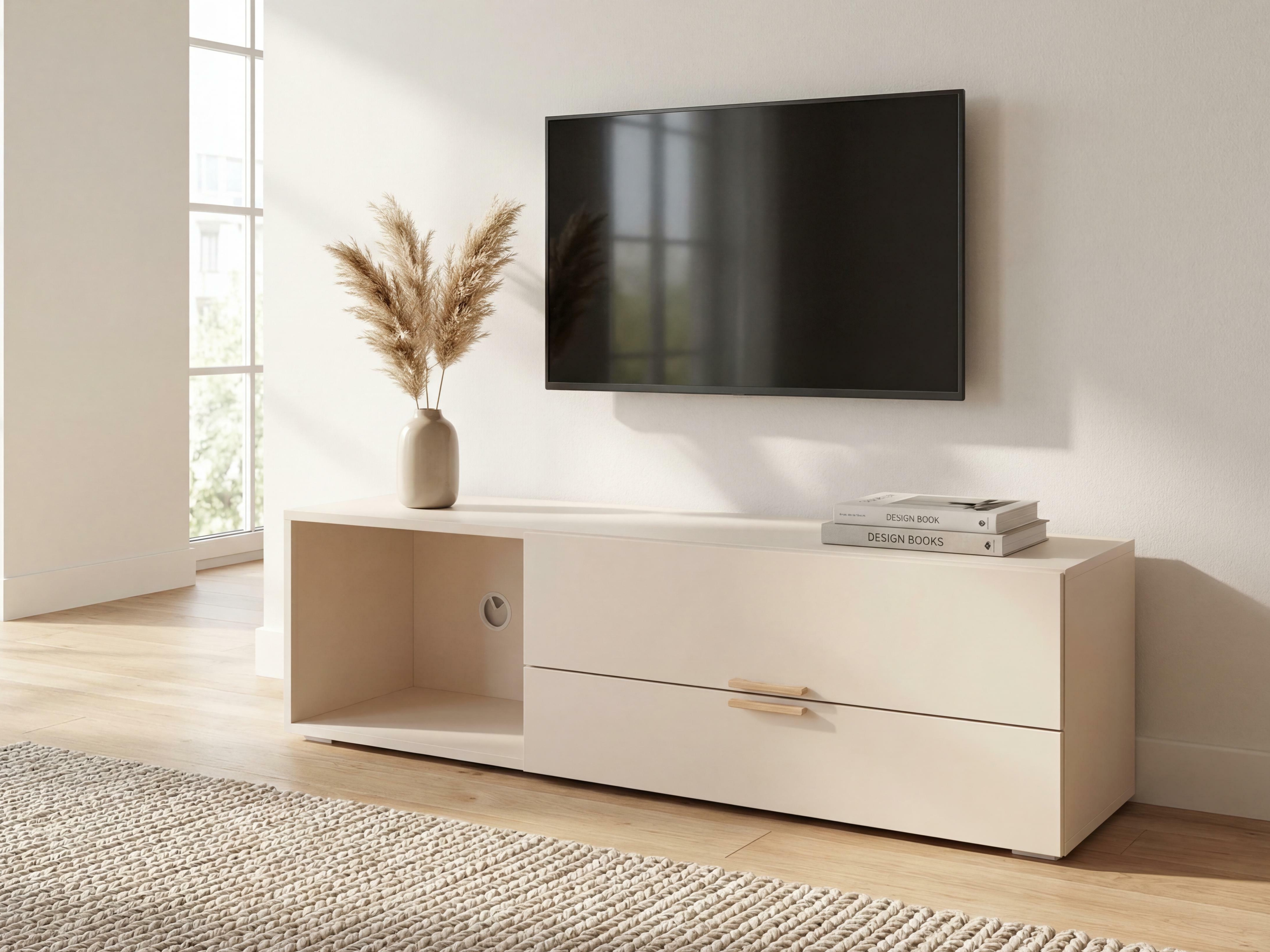 TV-Möbel Veldalo 124 (Eichenholzoptik hell)